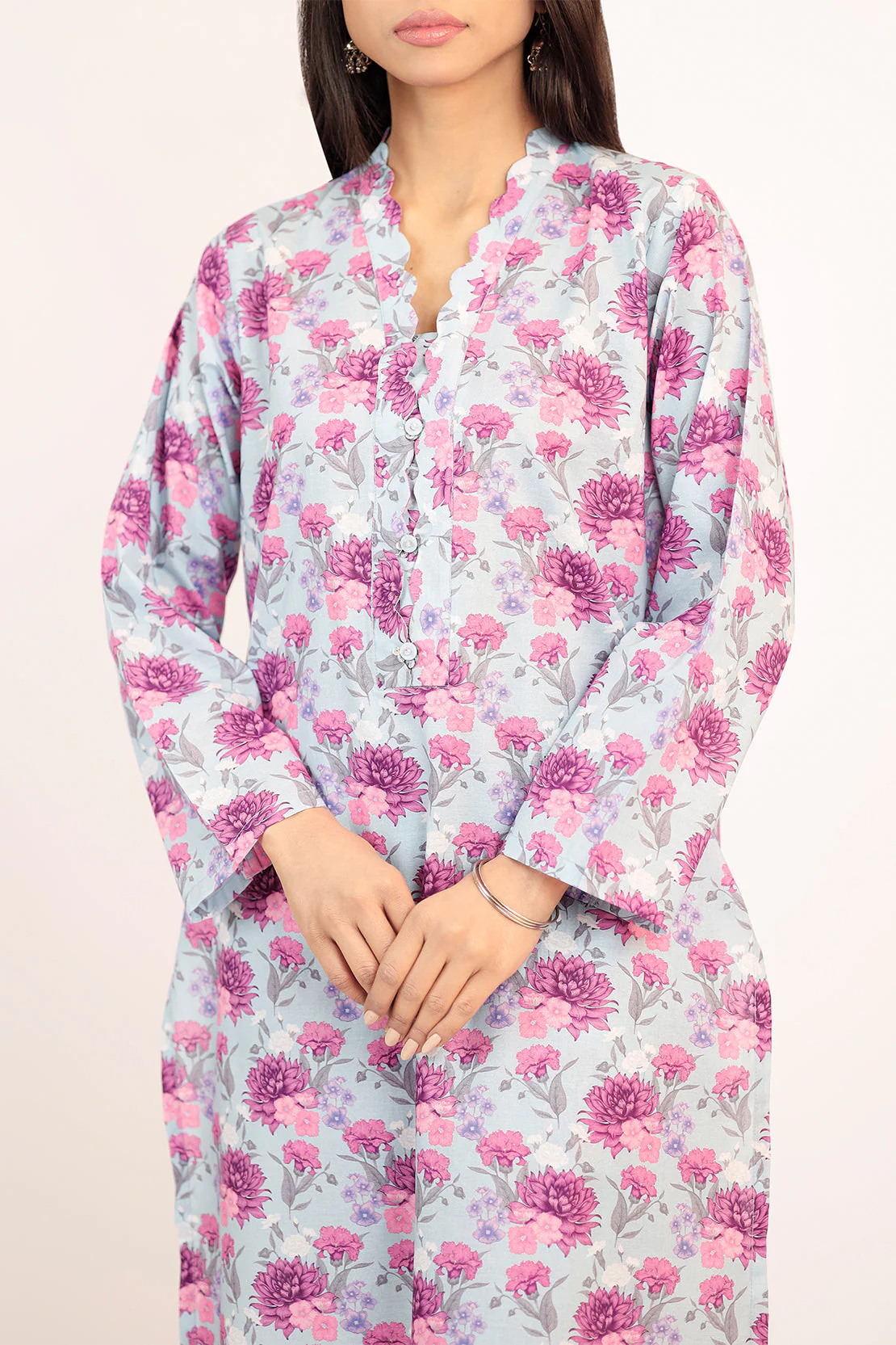 Printed Lawn Stitched 2 Piece (Shirt/Trouser) - Image 5
