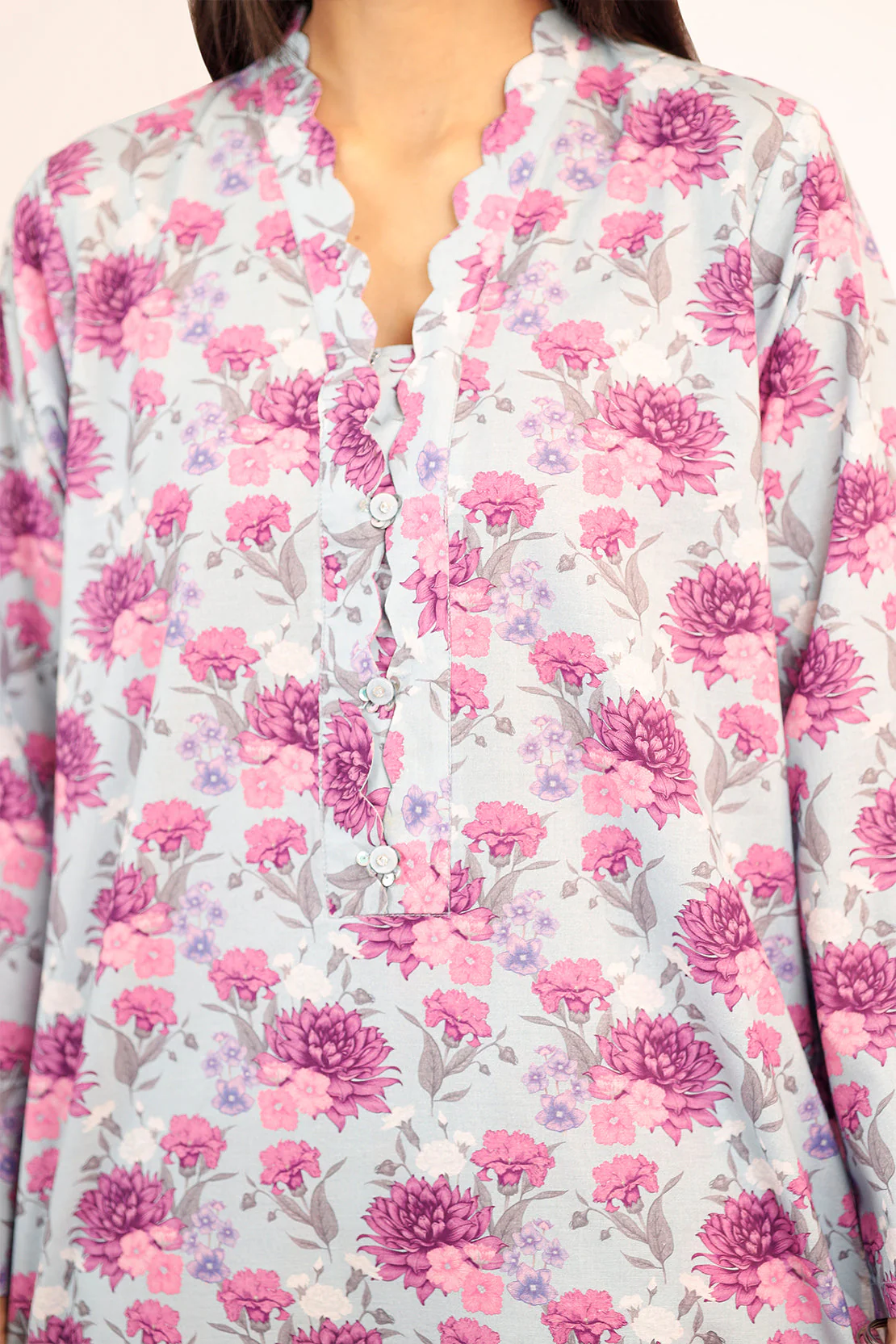 Printed Lawn Stitched 2 Piece (Shirt/Trouser) - Image 6