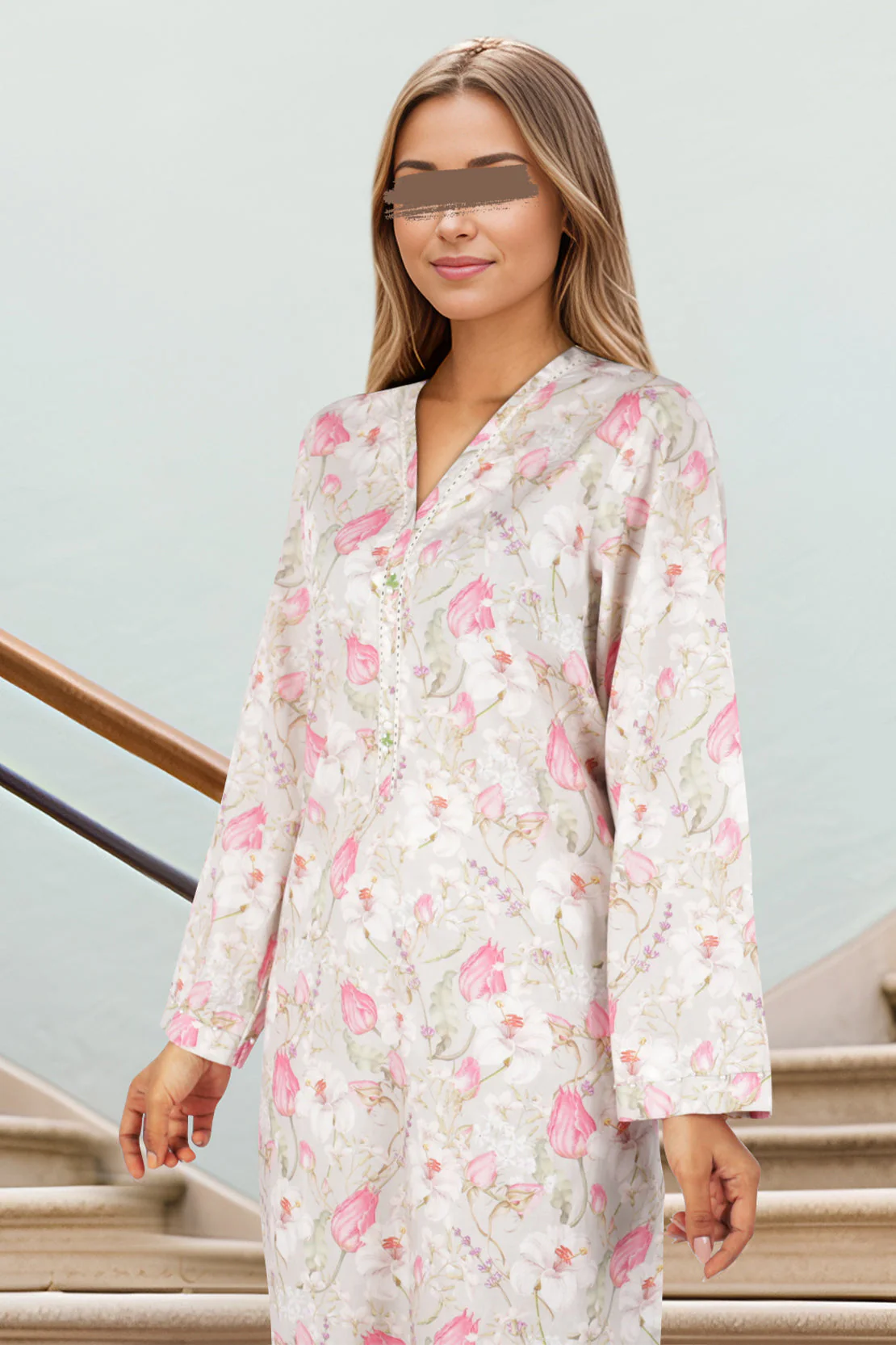 Printed Lawn Stitched 2 Piece (Shirt/Trouser) - Image 2