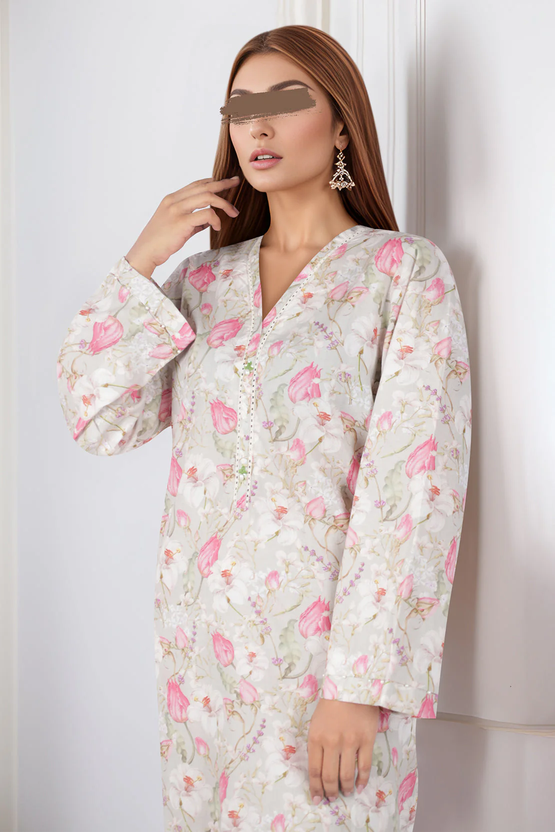 Printed Lawn Stitched 2 Piece (Shirt/Trouser) - Image 3