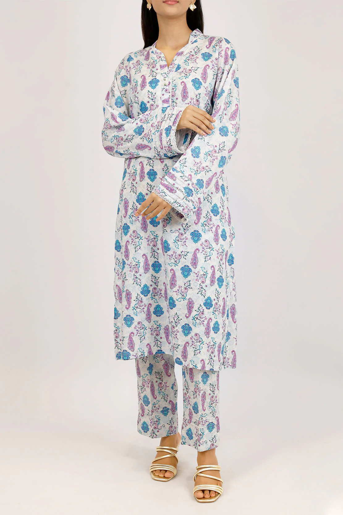 Printed Lawn Stitched 2 Piece (Shirt/Trouser)