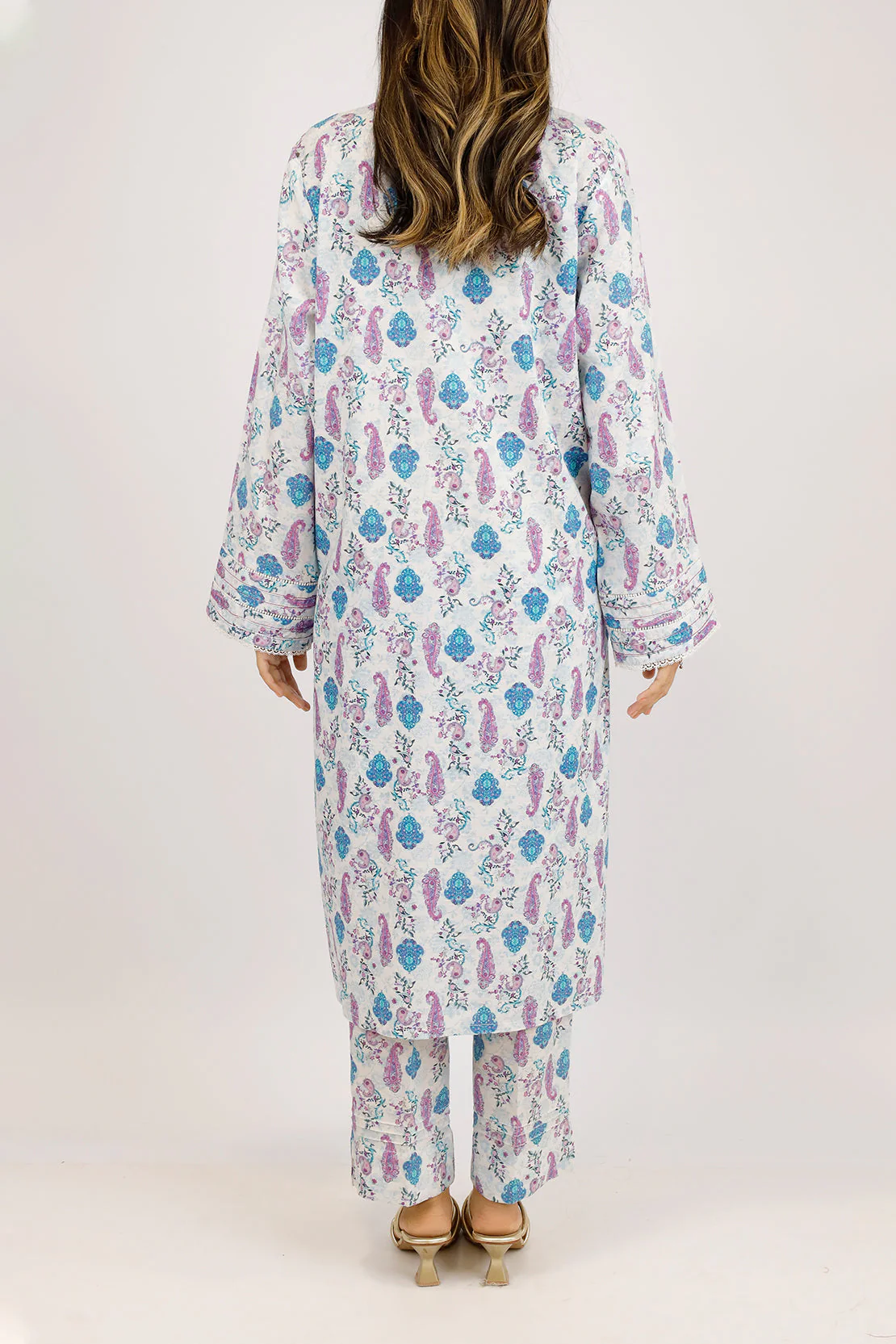Printed Lawn Stitched 2 Piece (Shirt/Trouser) - Image 2