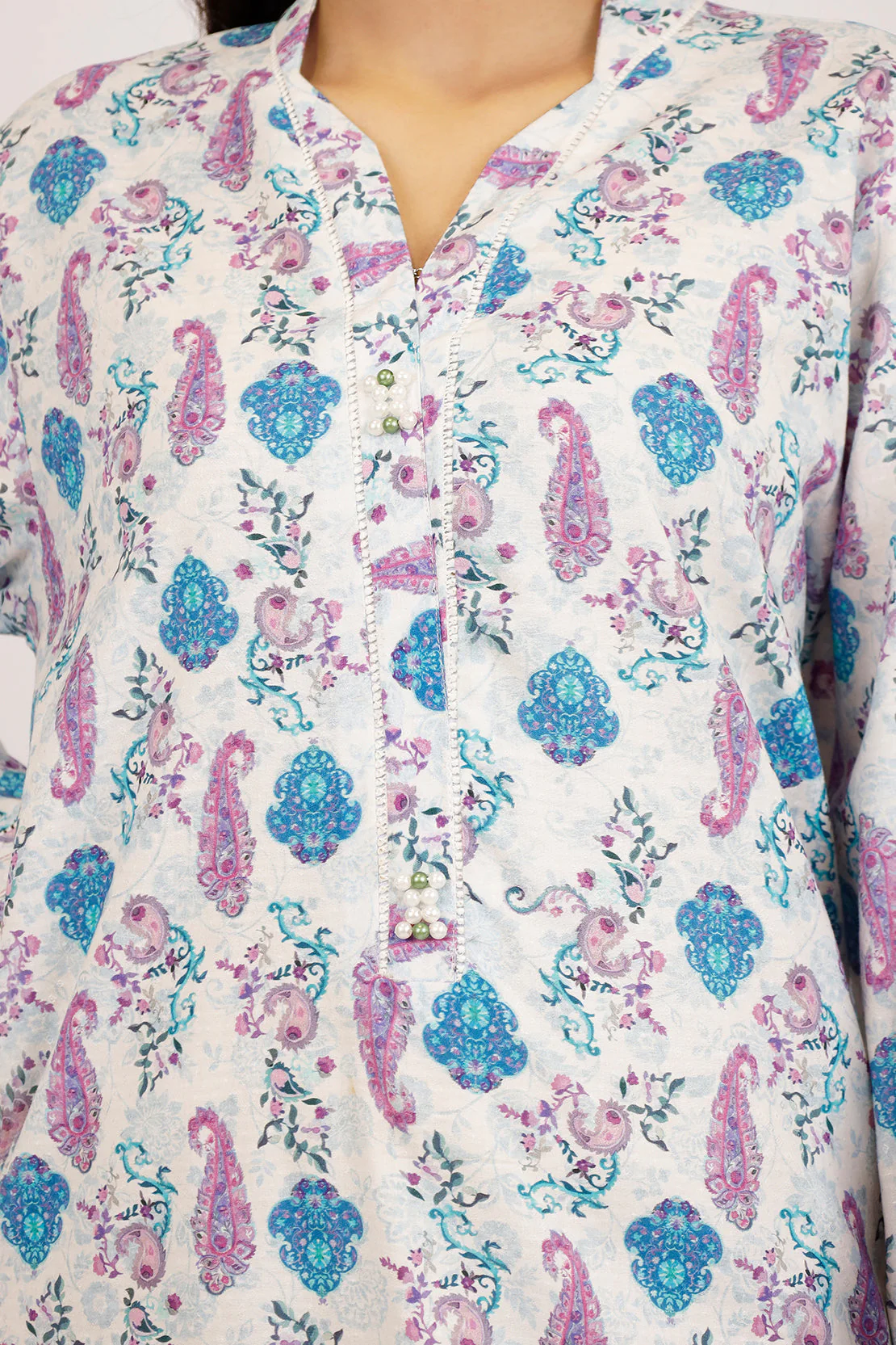Printed Lawn Stitched 2 Piece (Shirt/Trouser) - Image 4