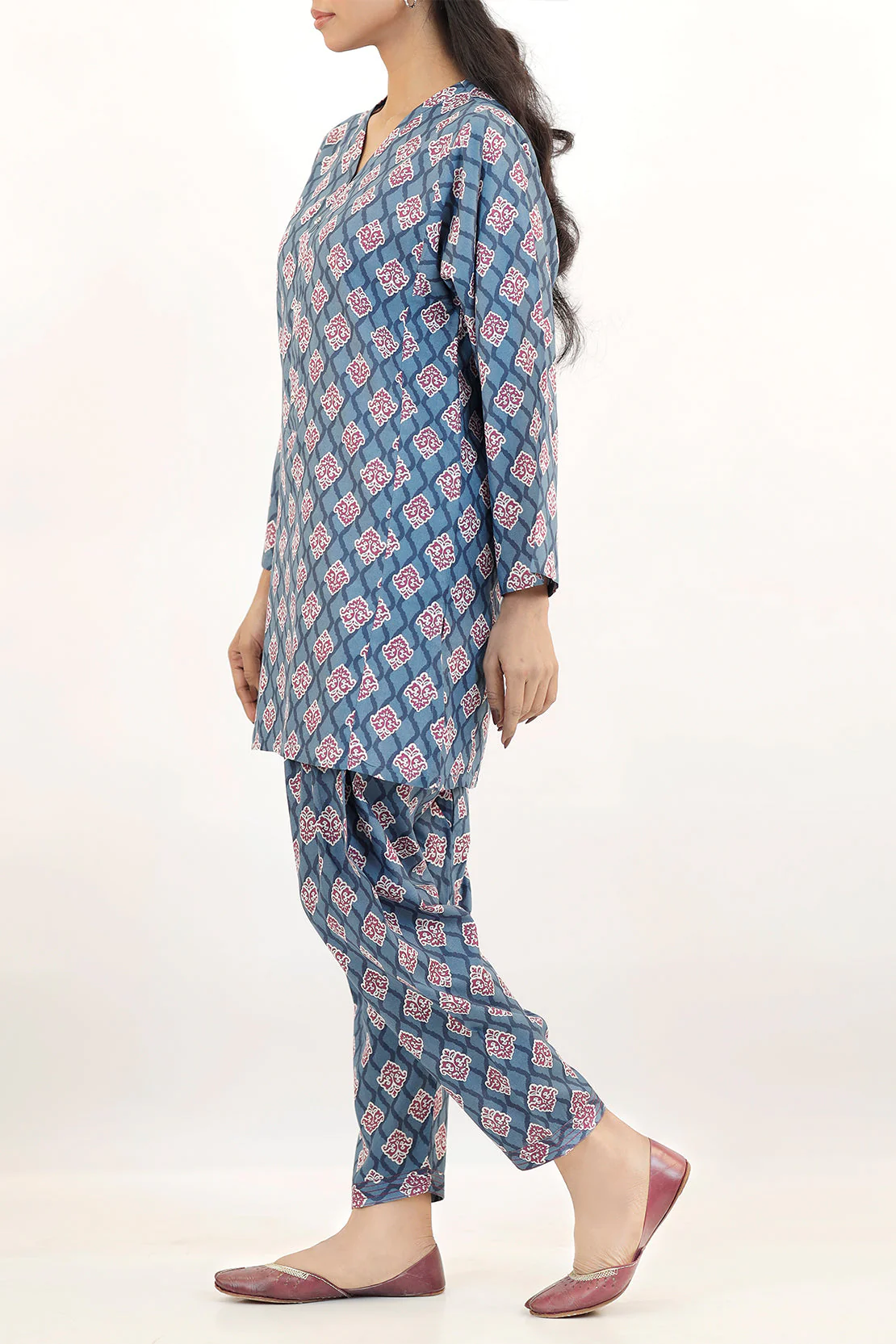 Printed Lawn Stitched 2 Piece (Shirt/Trouser) - Image 4