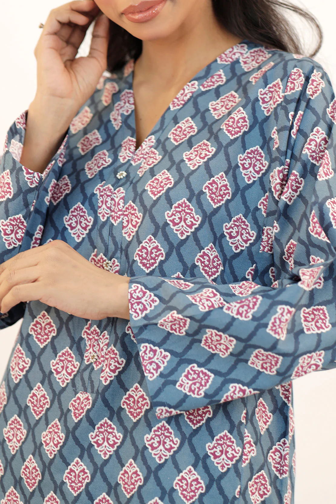 Printed Lawn Stitched 2 Piece (Shirt/Trouser) - Image 6