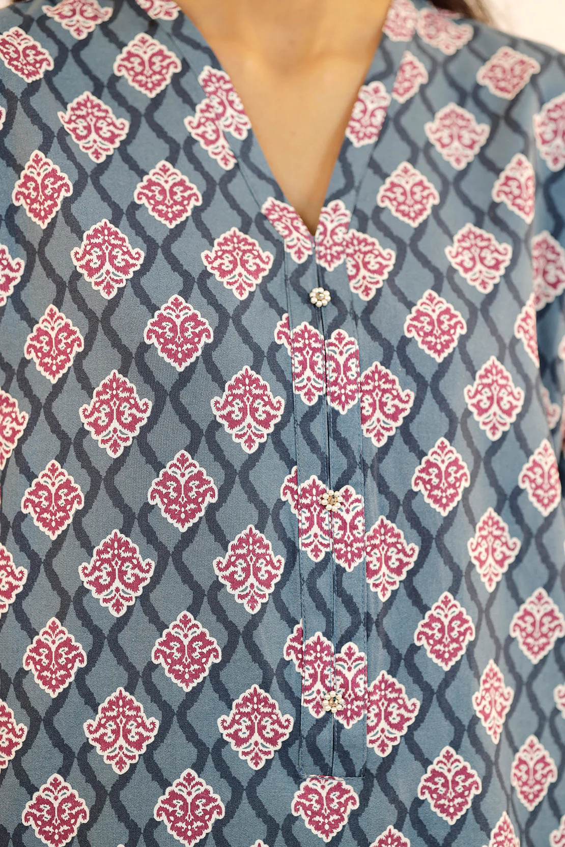 Printed Lawn Stitched 2 Piece (Shirt/Trouser) - Image 7