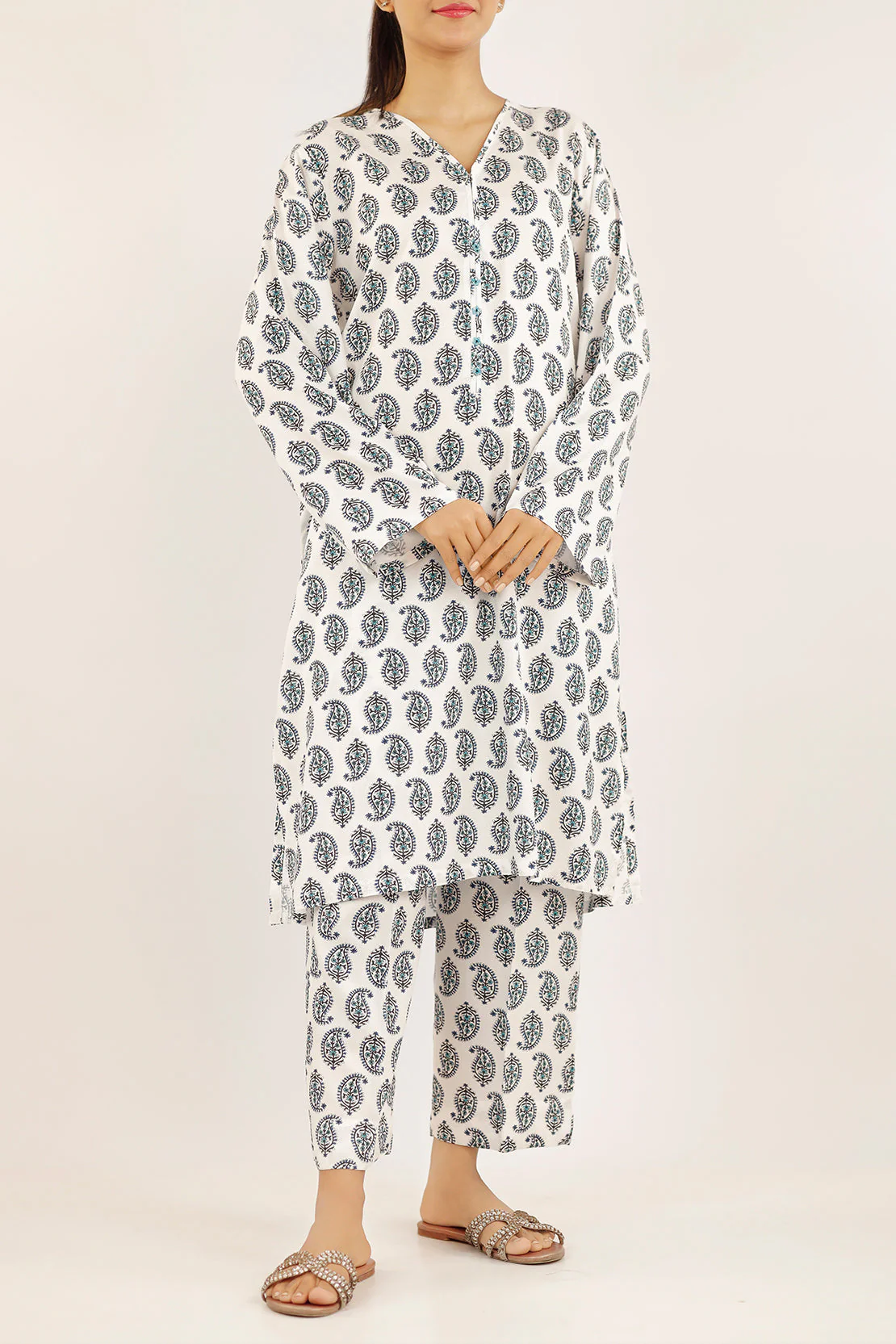 Printed Lawn Stitched 2 Piece (Shirt/Trouser) - Image 2