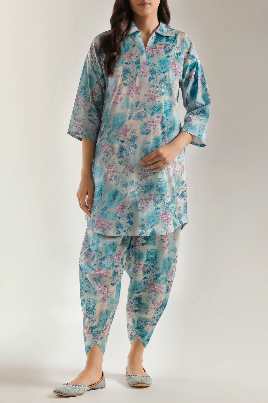 Printed Lawn Stitched 2 Piece (Shirt/Trouser)