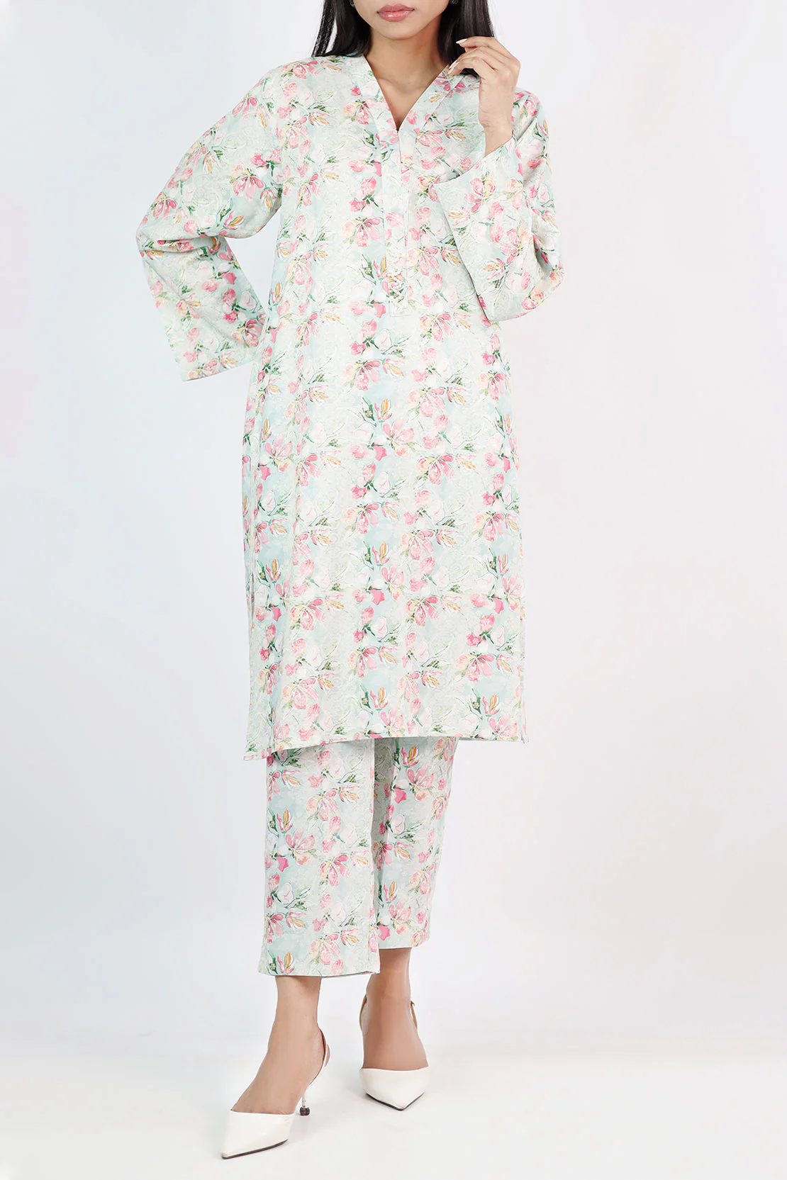 Printed Lawn Stitched 2 Piece (Shirt/Trouser) - Image 3