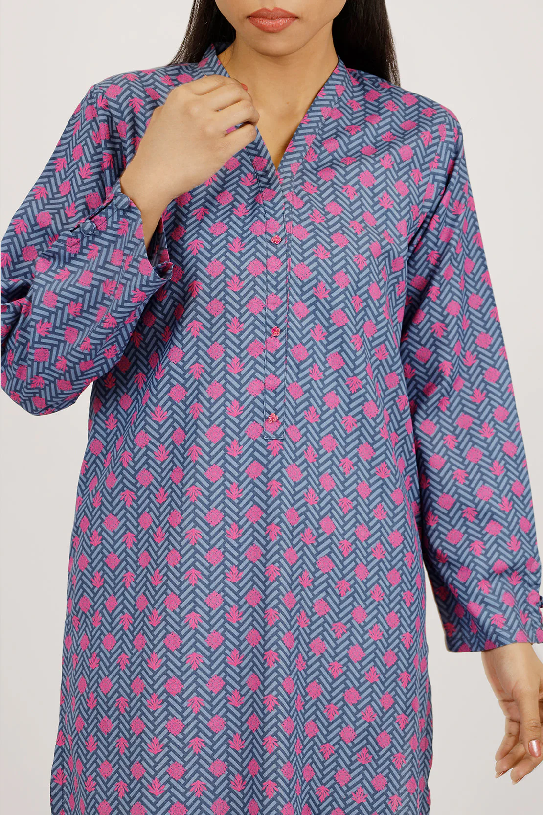 Printed Lawn Stitched 2 Piece (Shirt/Trouser) - Image 3