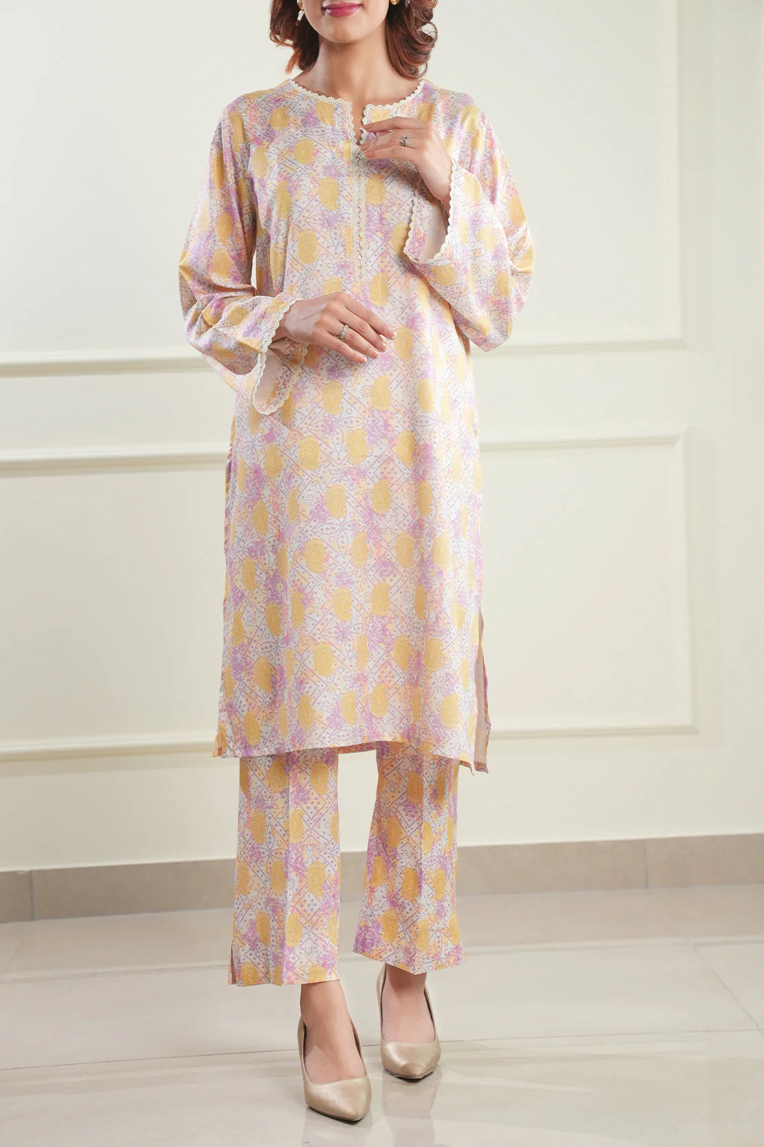 Printed Lawn Stitched 2 Piece (Shirt/Trouser) - Image 2