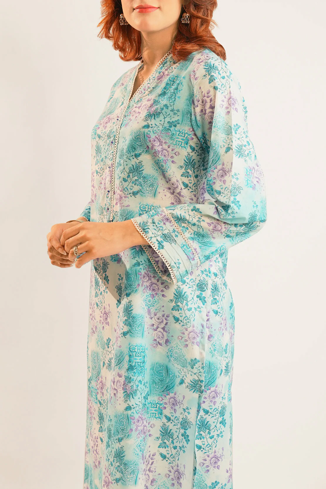 Printed Lawn Stitched 2 Piece (Shirt/Trouser) - Image 3