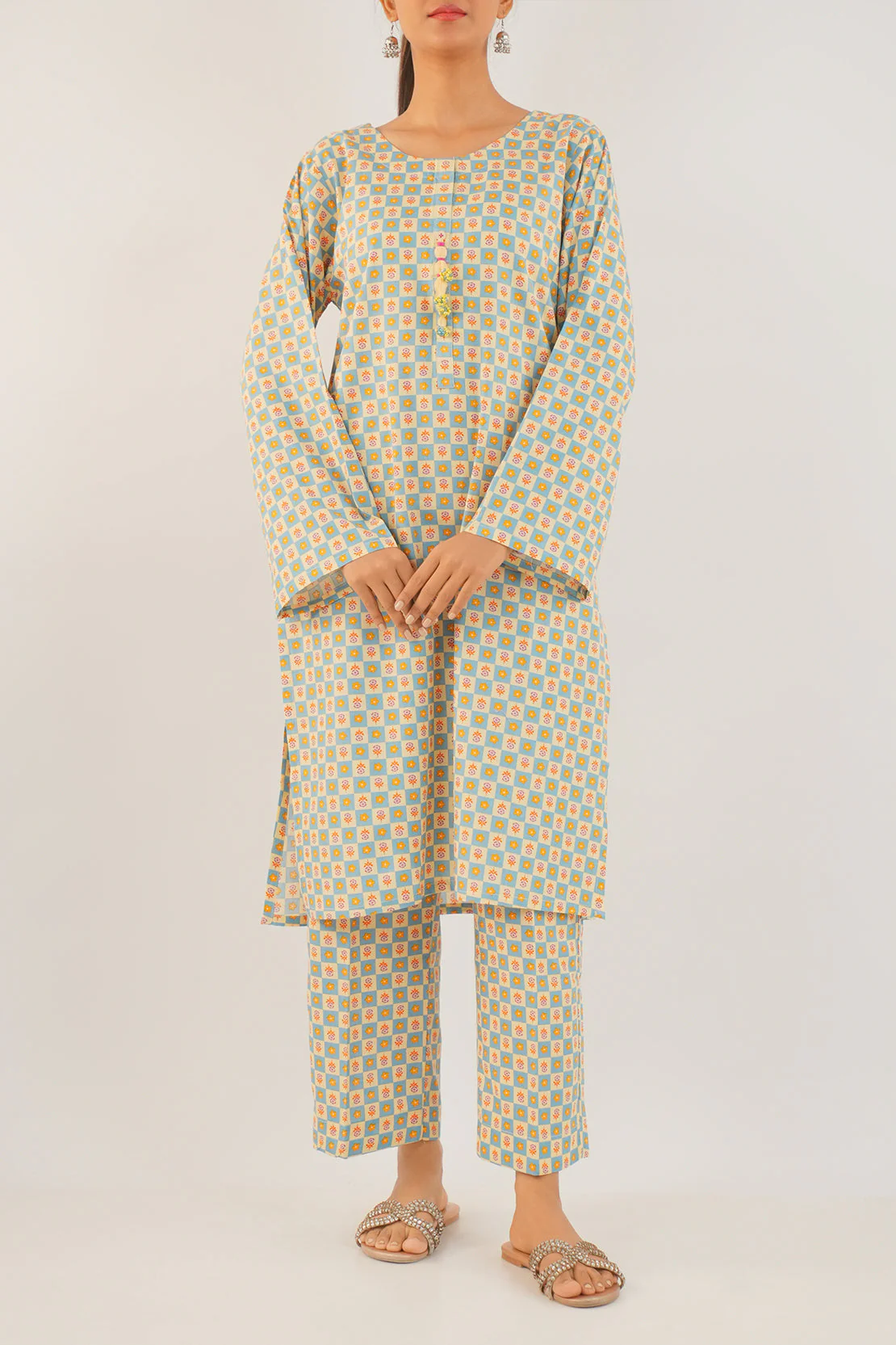 Printed Lawn Stitched 2 Piece (Shirt/Trouser) - Image 2