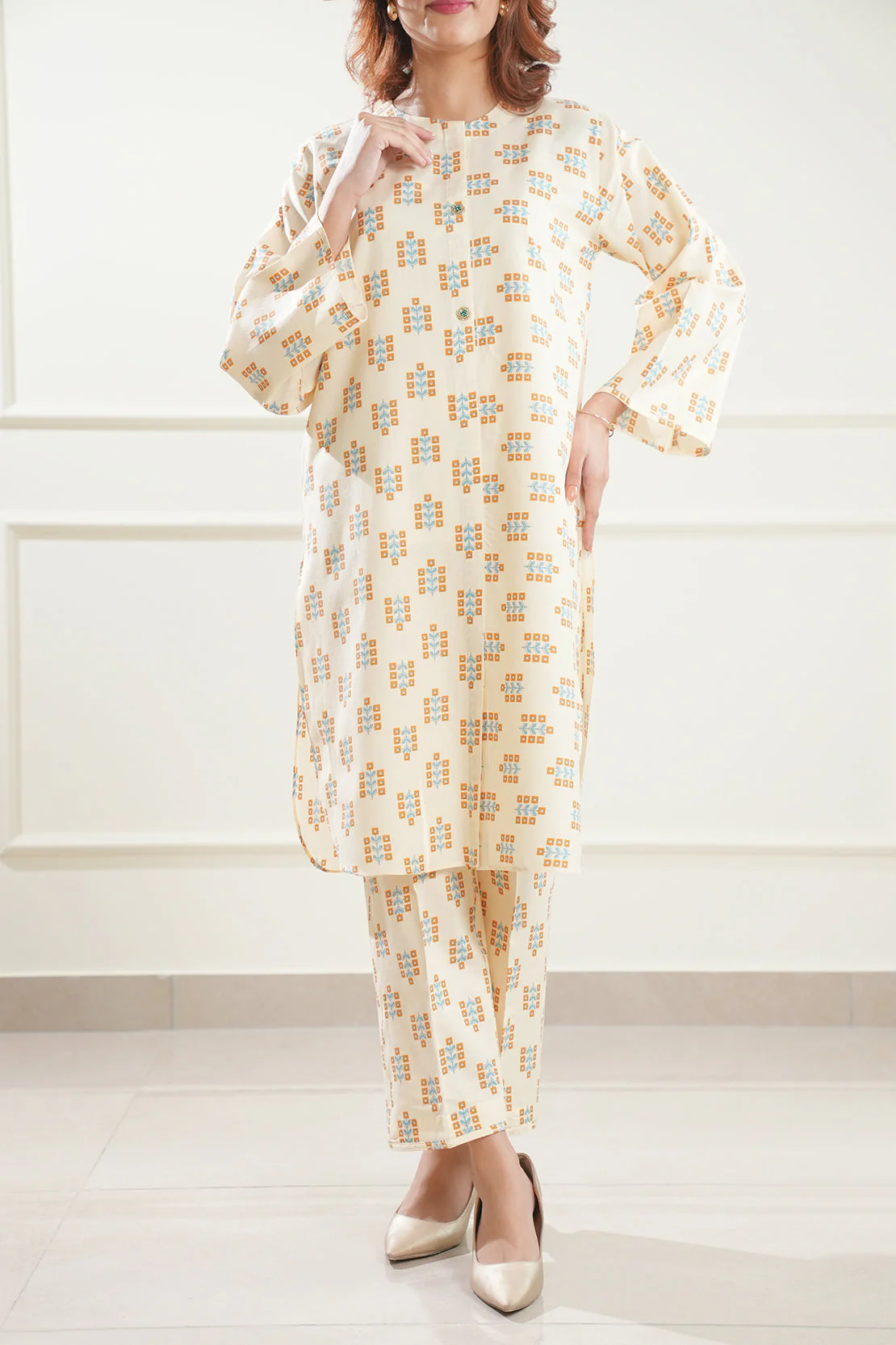 Printed Lawn Stitched 2 Piece (Shirt/Trouser) - Image 2