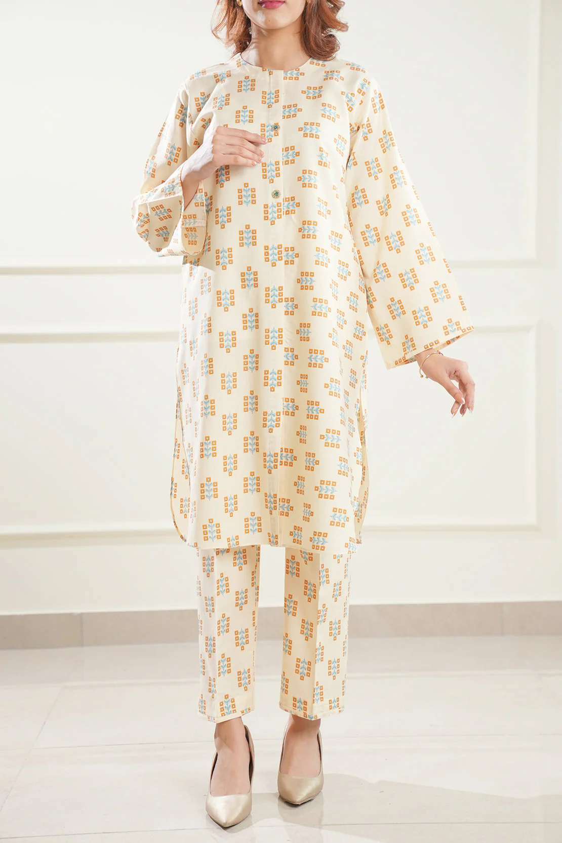 Printed Lawn Stitched 2 Piece (Shirt/Trouser) - Image 3