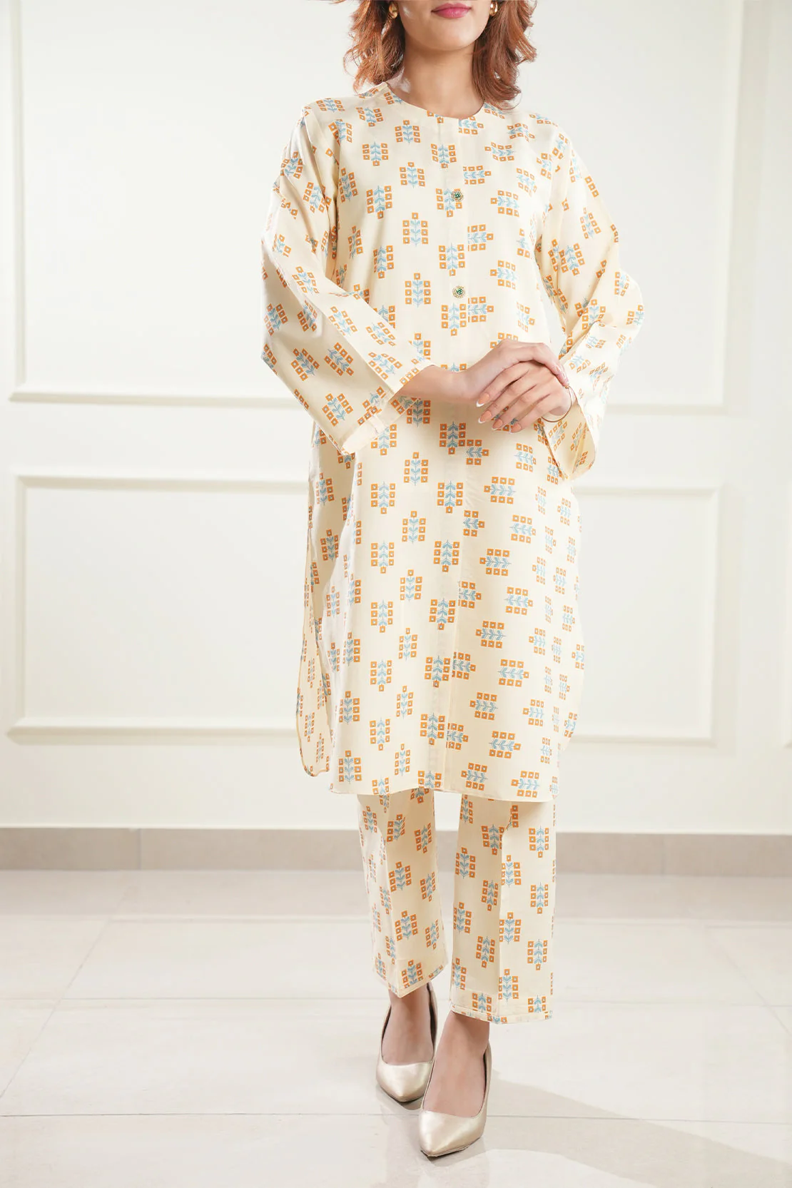 Printed Lawn Stitched 2 Piece (Shirt/Trouser) - Image 4