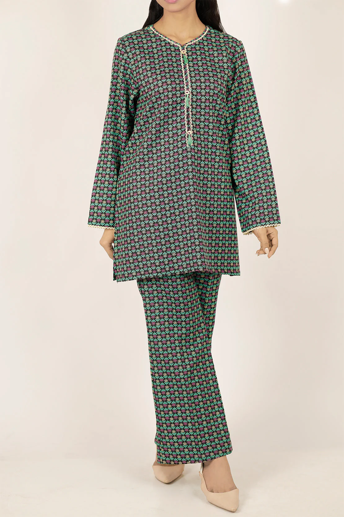 Printed Lawn Stitched 2 Piece (Shirt/Trouser) - Image 3