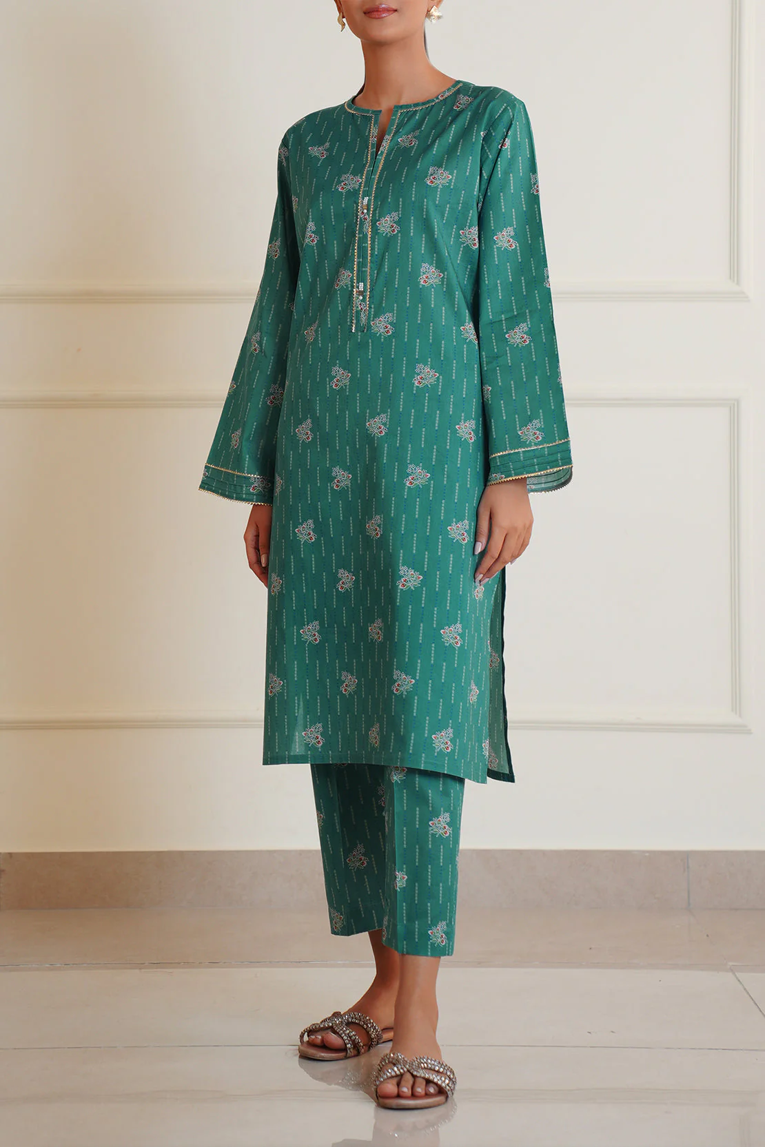 Printed Lawn Stitched 2 Piece (Shirt/Trouser) - Image 2