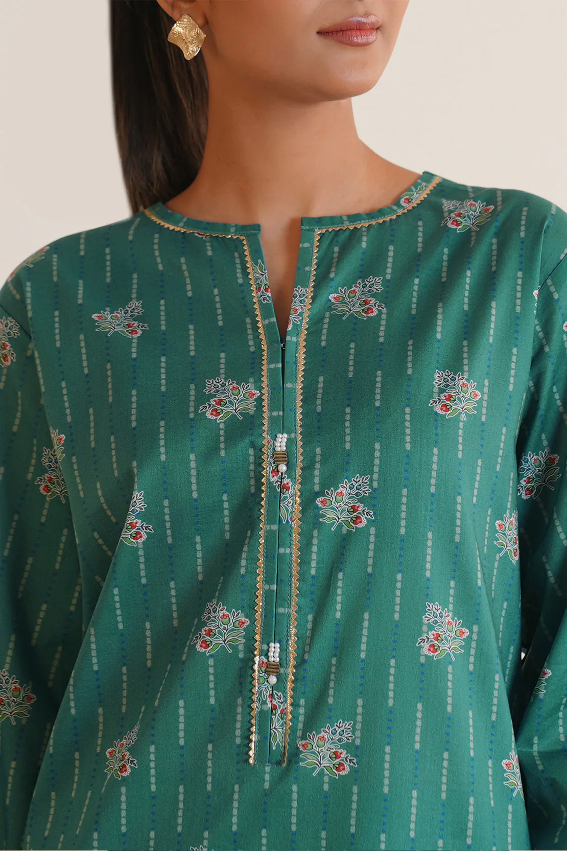 Printed Lawn Stitched 2 Piece (Shirt/Trouser) - Image 4