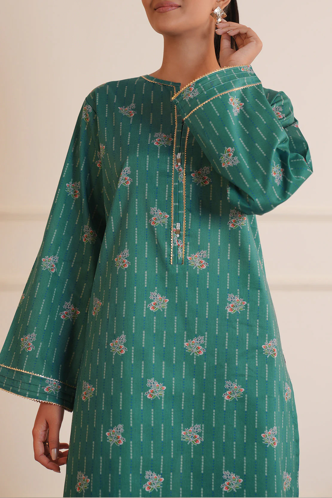 Printed Lawn Stitched 2 Piece (Shirt/Trouser) - Image 5