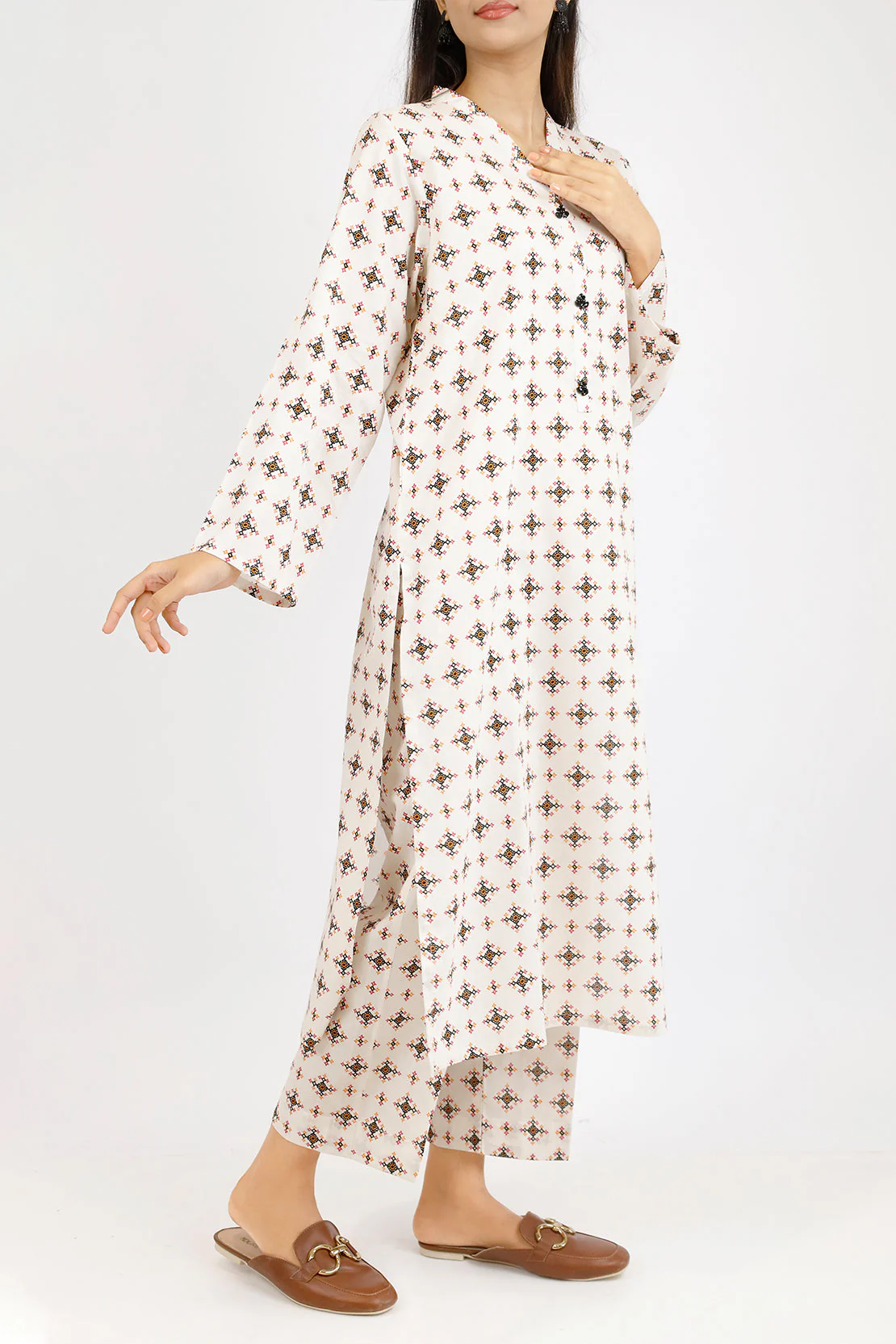 Printed Lawn Stitched 2 Piece (Shirt/Trouser)