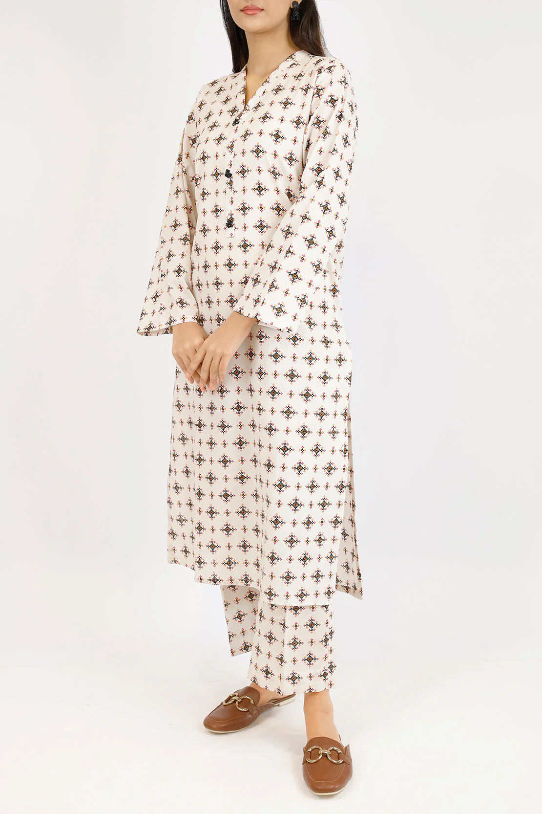 Printed Lawn Stitched 2 Piece (Shirt/Trouser) - Image 3