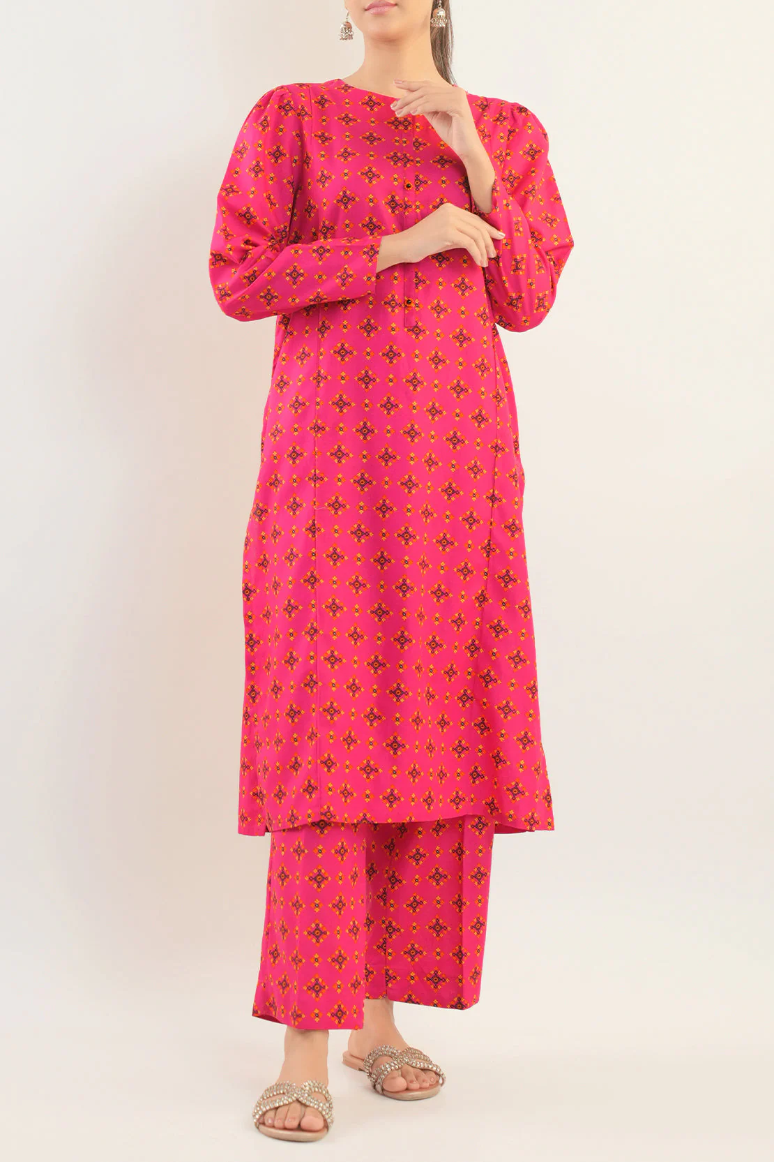 Printed Lawn Stitched 2 Piece (Shirt/Trouser) - Image 2