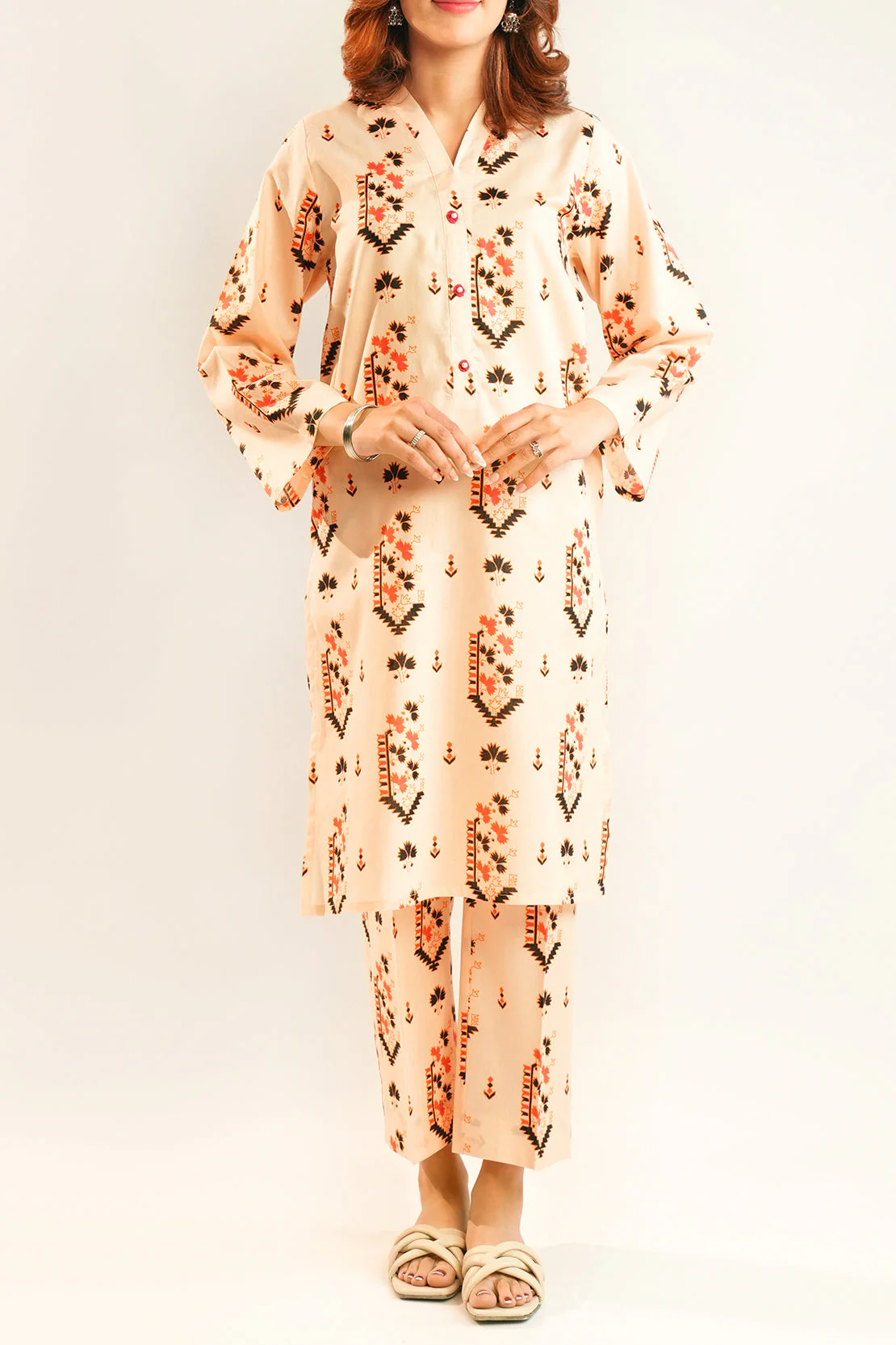 Printed Lawn Stitched 2 Piece (Shirt/Trouser)