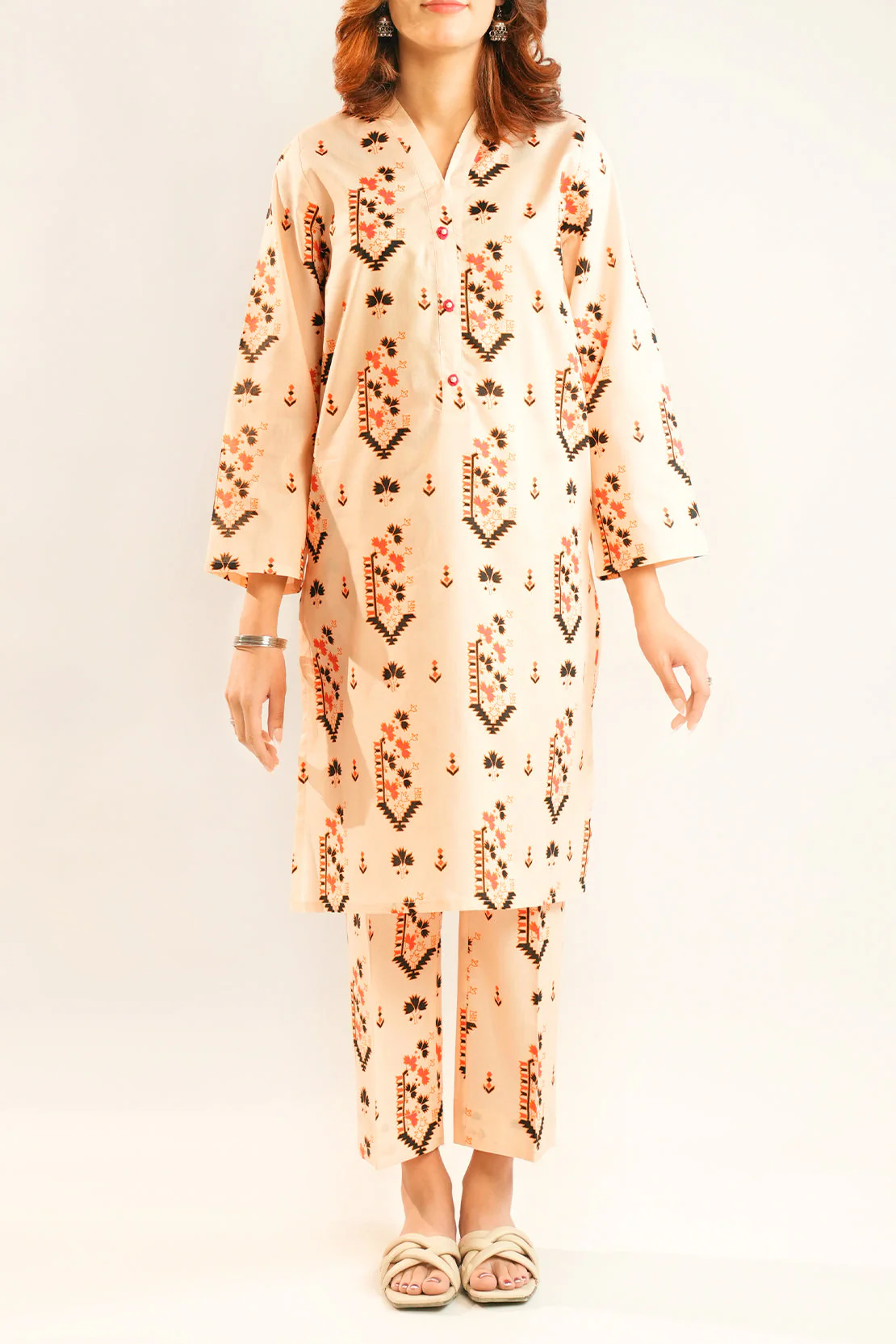 Printed Lawn Stitched 2 Piece (Shirt/Trouser) - Image 2