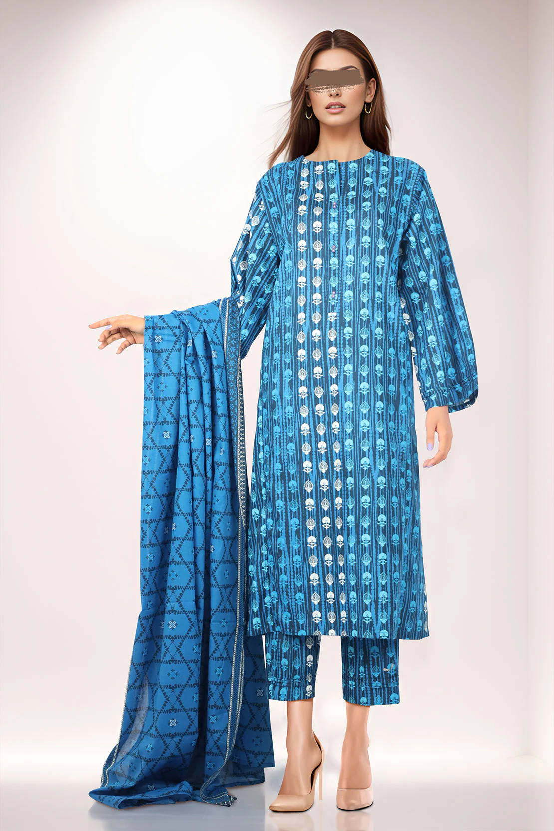 Printed Lawn Stitched 2 Piece (Shirt/Trouser)