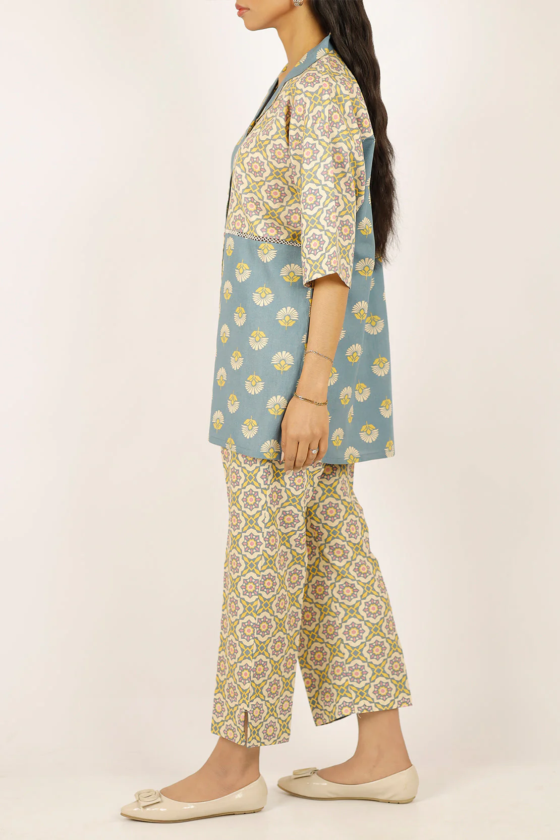 Printed Lawn Stitched 2 Piece (Shirt/Trouser) - Image 3