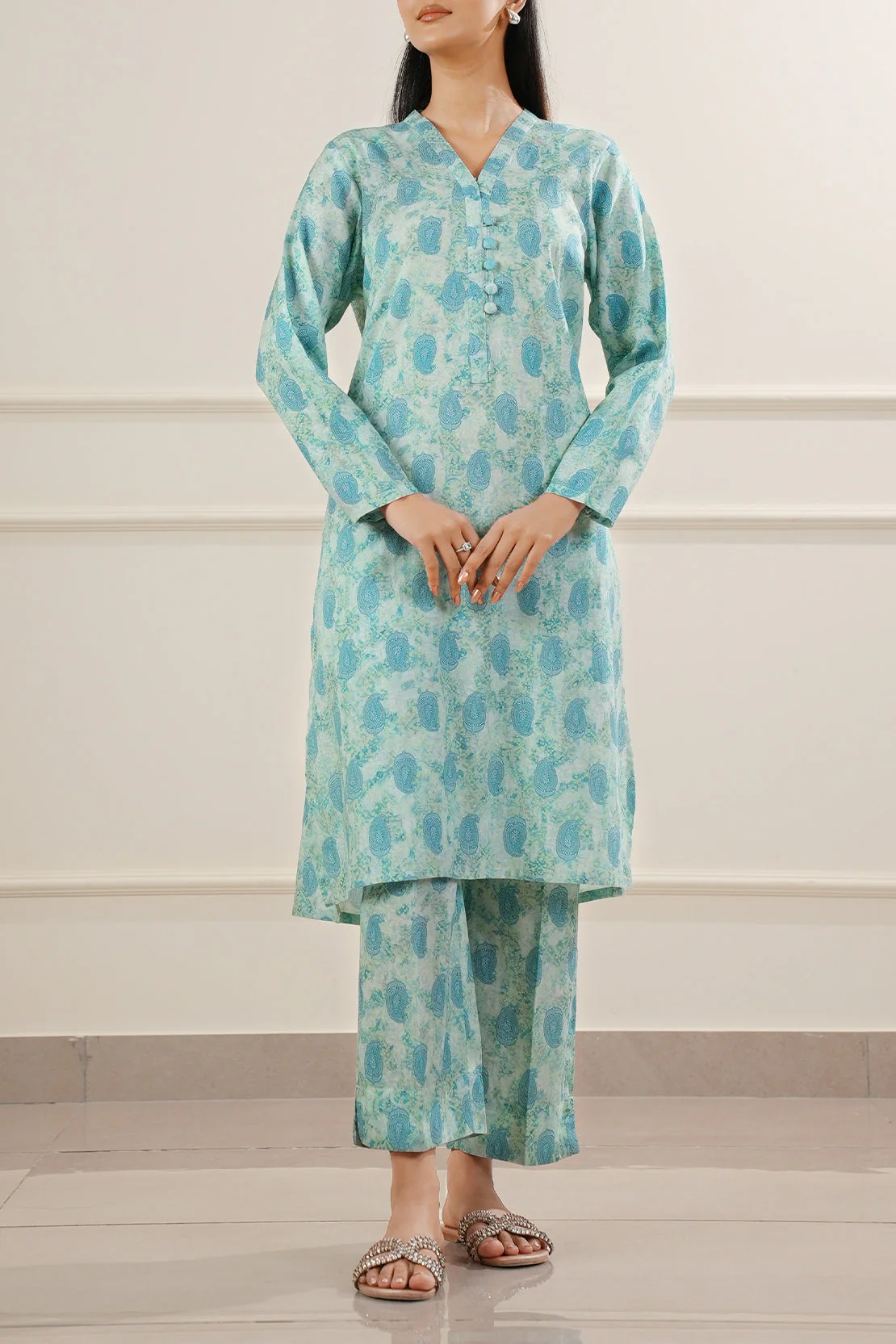 Printed Lawn Stitched 2 Piece (Shirt/Trouser) - Image 3