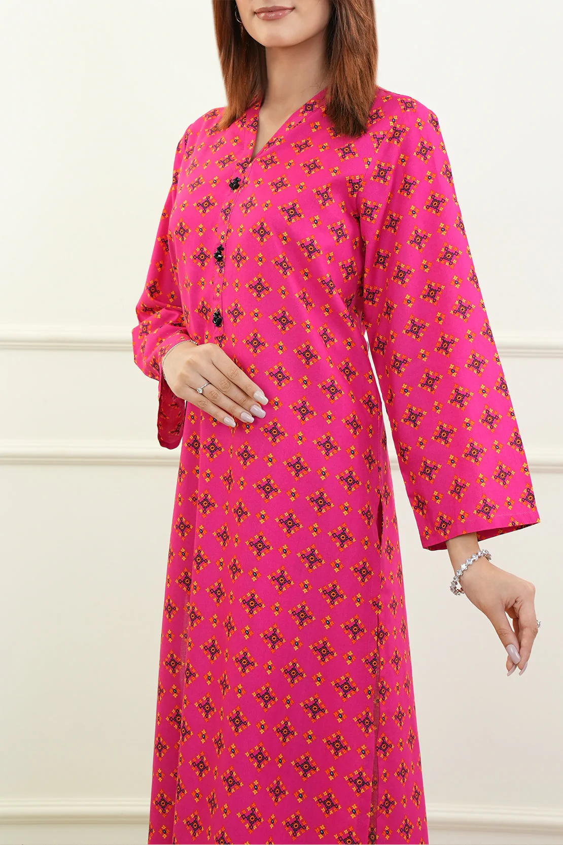 Printed Lawn Stitched 2 Piece (Shirt/Trouser) - Image 4