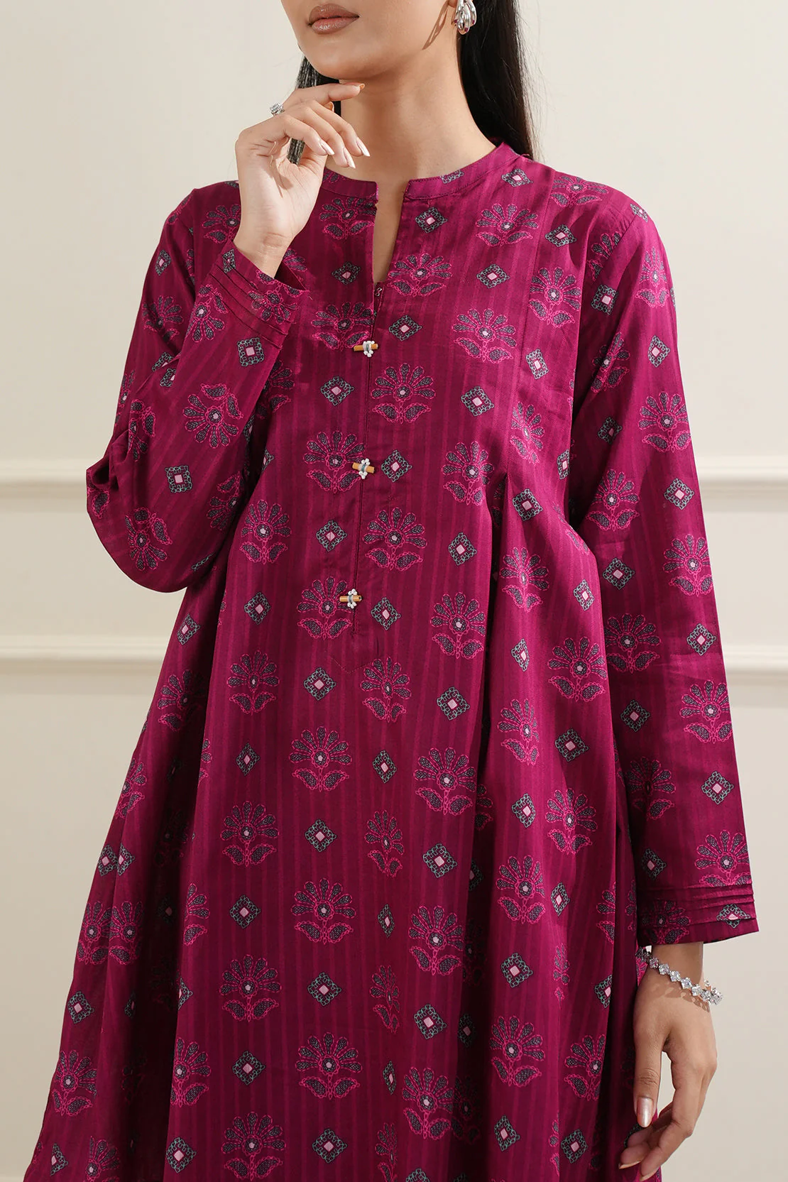 Printed Lawn Stitched 2 Piece (Shirt/Trouser) - Image 5
