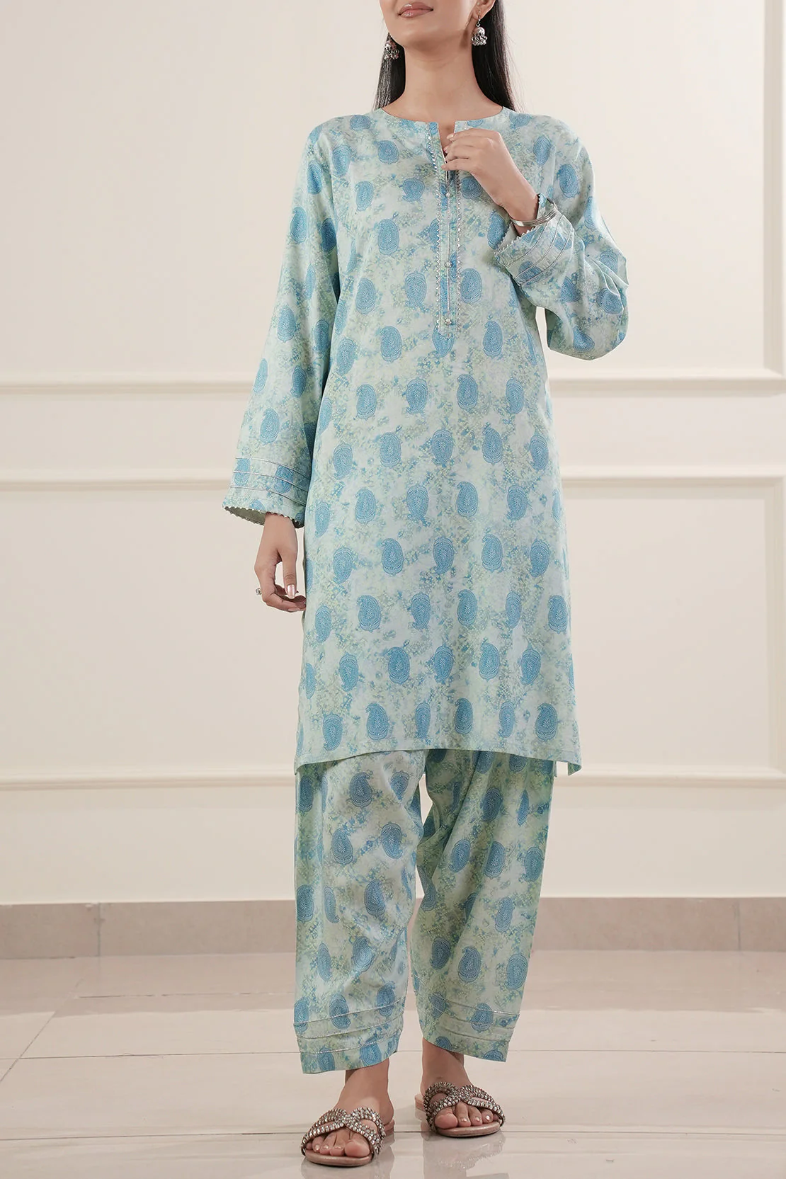 Printed Lawn Stitched 2 Piece (Shirt/Trouser) - Image 3
