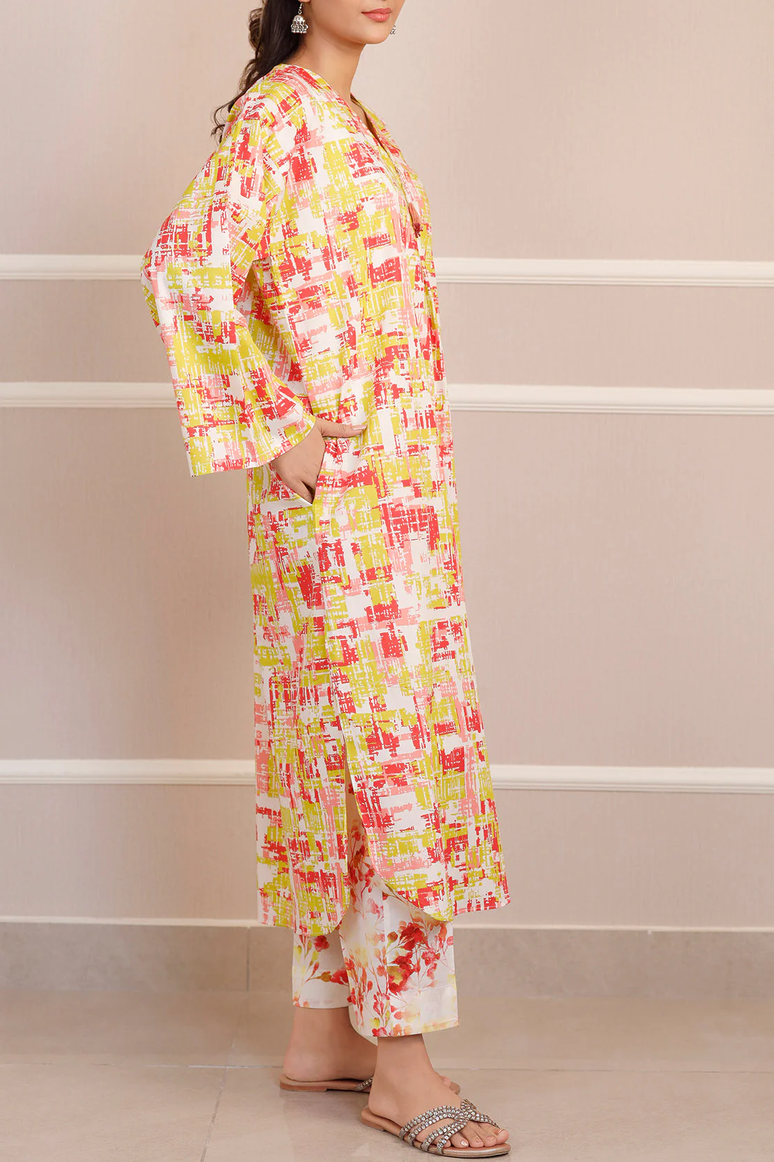 Printed Lawn Stitched 2 Piece (Shirt/Trouser) - Image 2