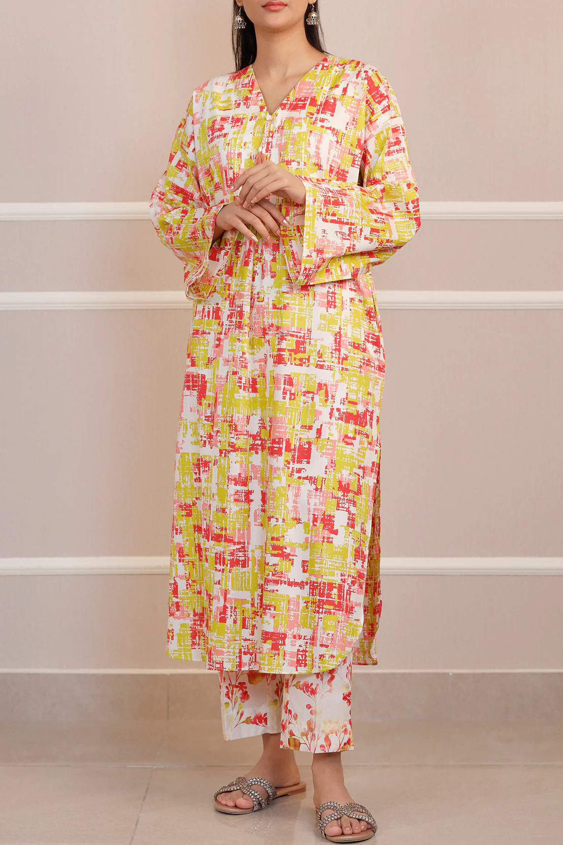 Printed Lawn Stitched 2 Piece (Shirt/Trouser) - Image 3