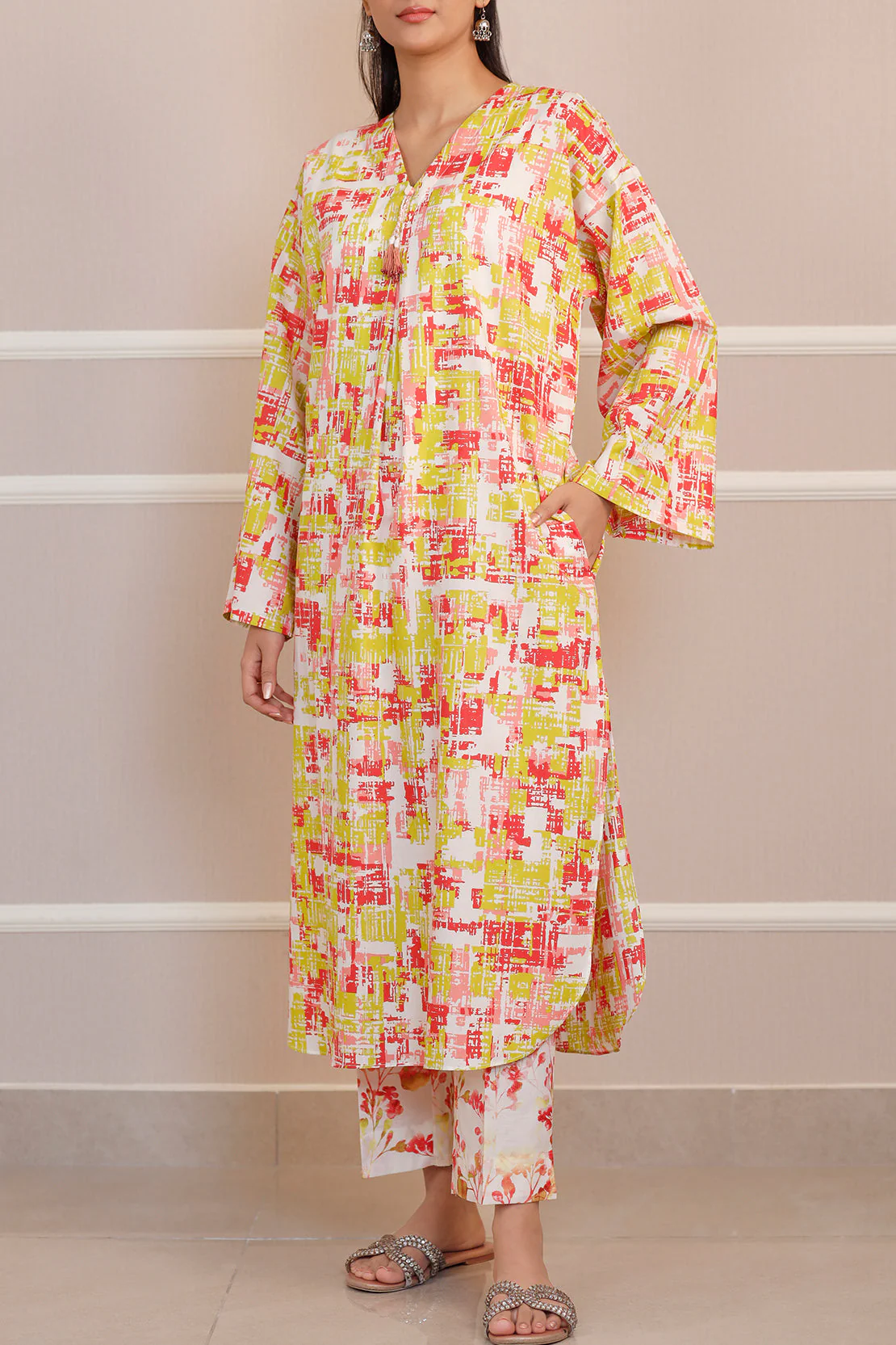 Printed Lawn Stitched 2 Piece (Shirt/Trouser) - Image 4