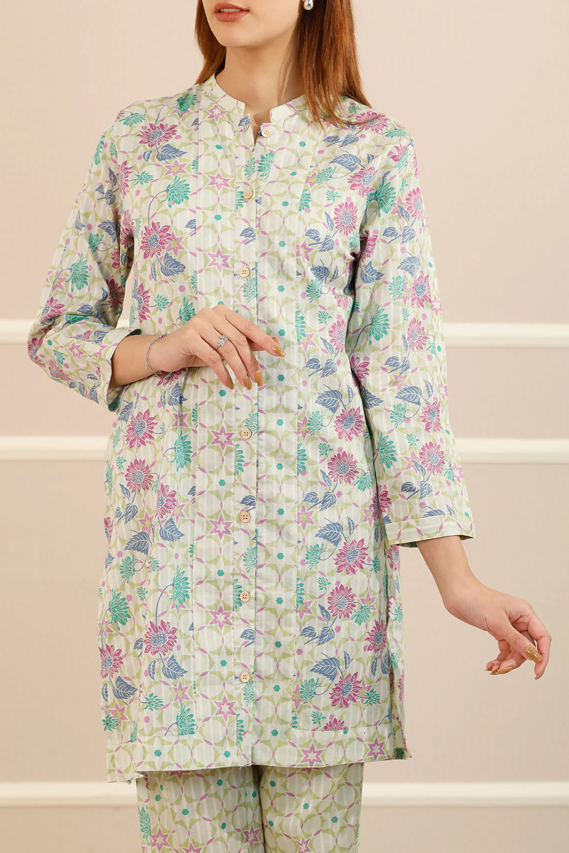 Printed Lawn Stitched 2 Piece (Shirt/Trouser) - Image 2