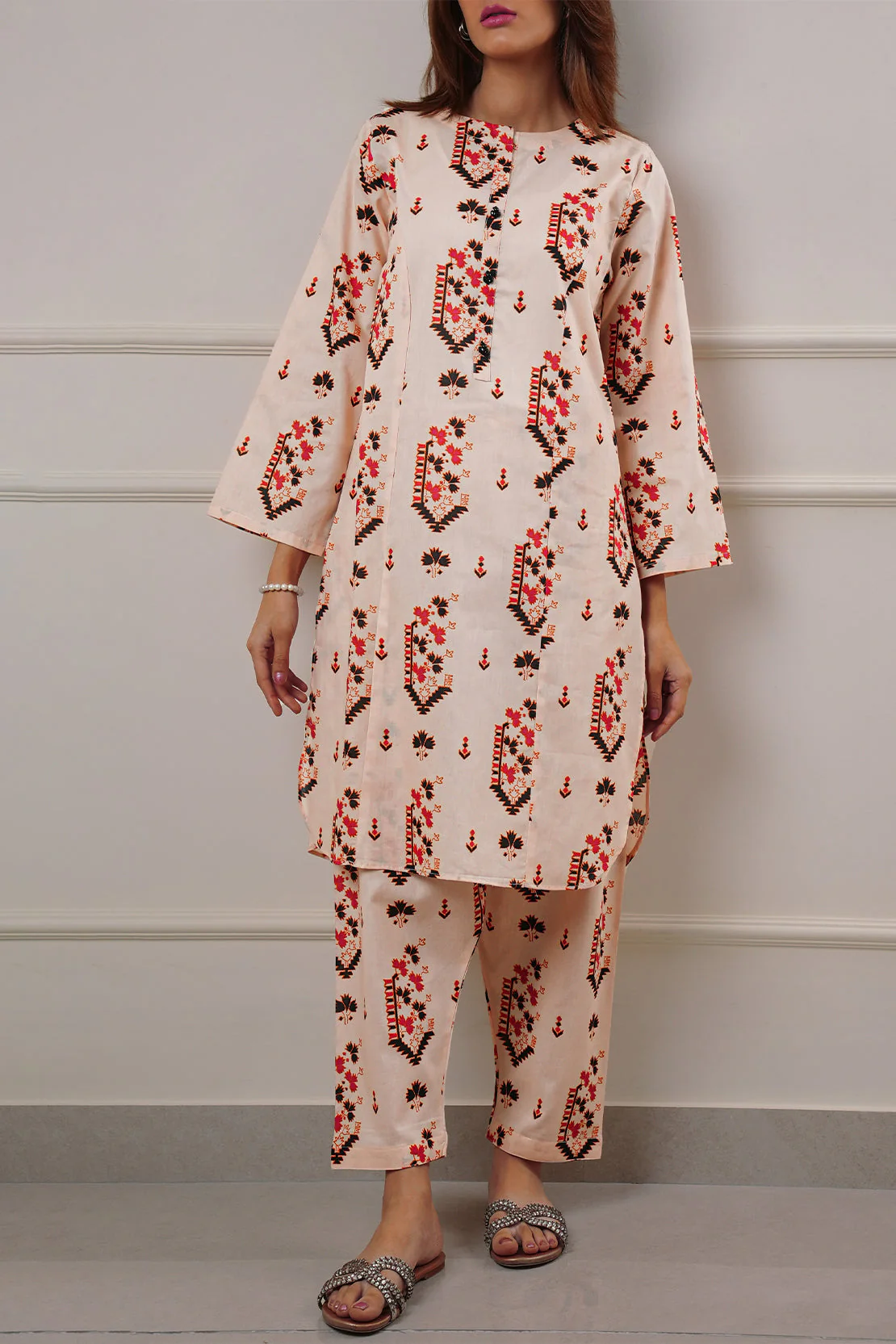 Printed Lawn Stitched 2 Piece (Shirt/Trouser) - Image 2