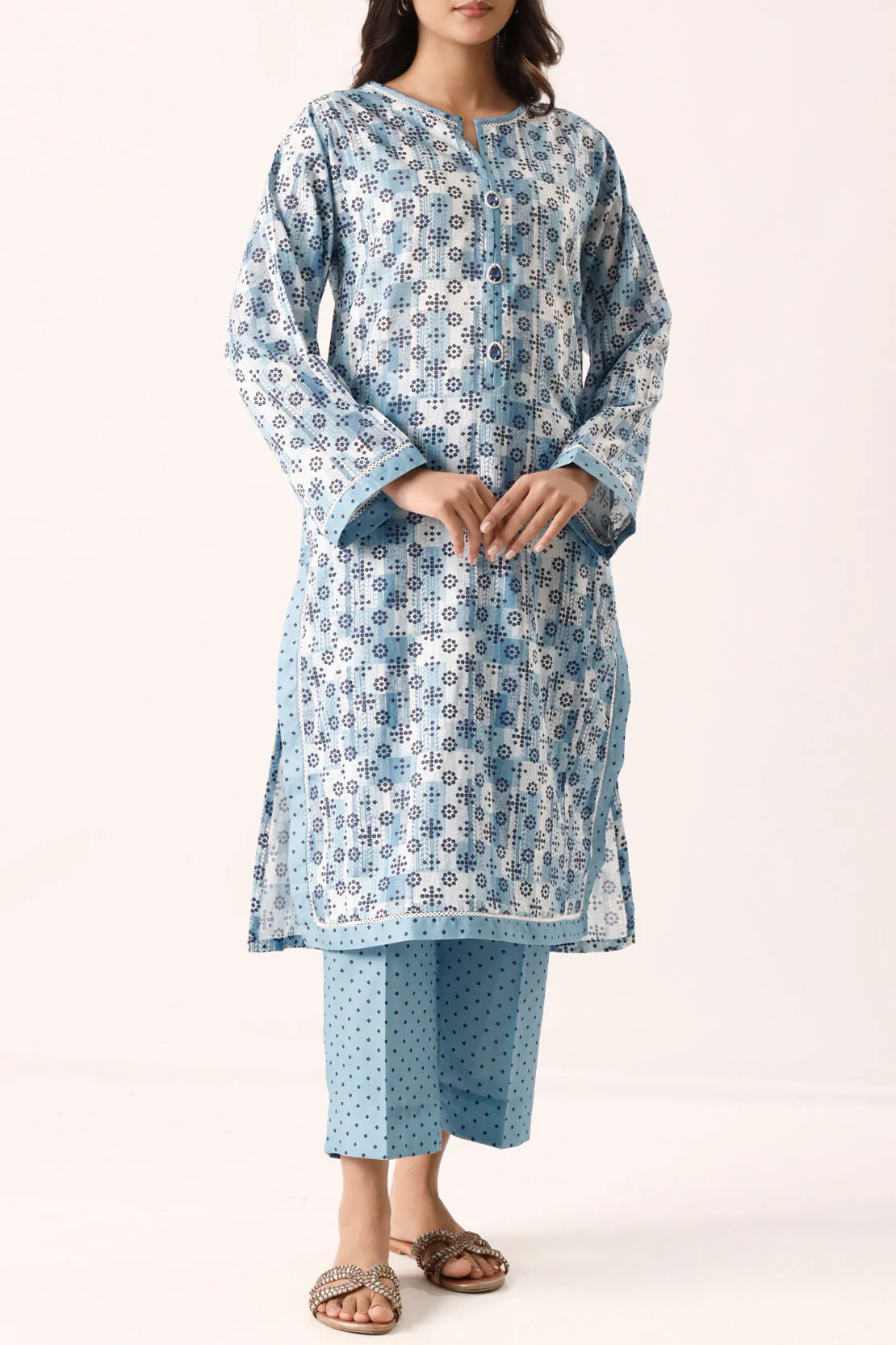 Printed Lawn Stitched 2 Piece (Shirt/Trouser) - Image 2