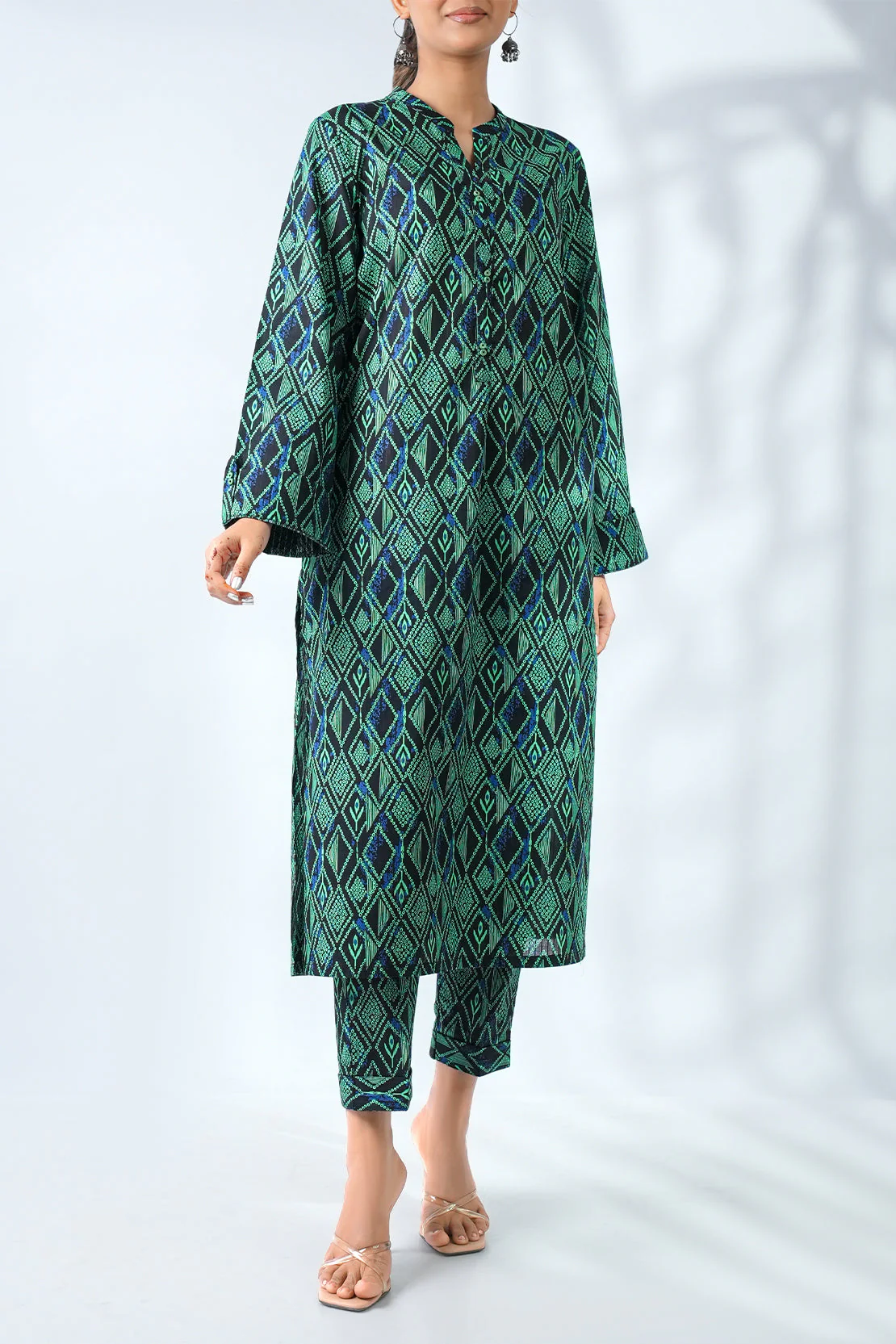 Printed Lawn Stitched 2 Piece (Shirt/Trouser) - Image 2