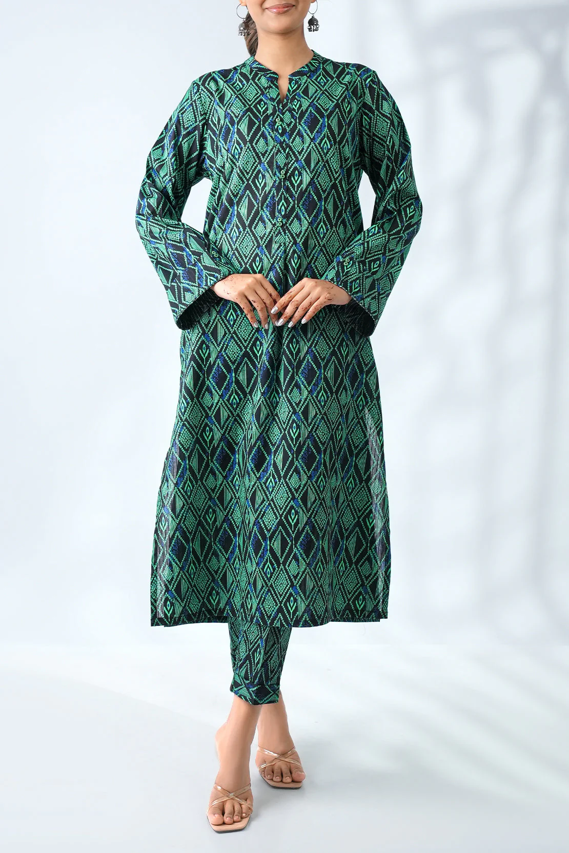Printed Lawn Stitched 2 Piece (Shirt/Trouser) - Image 3