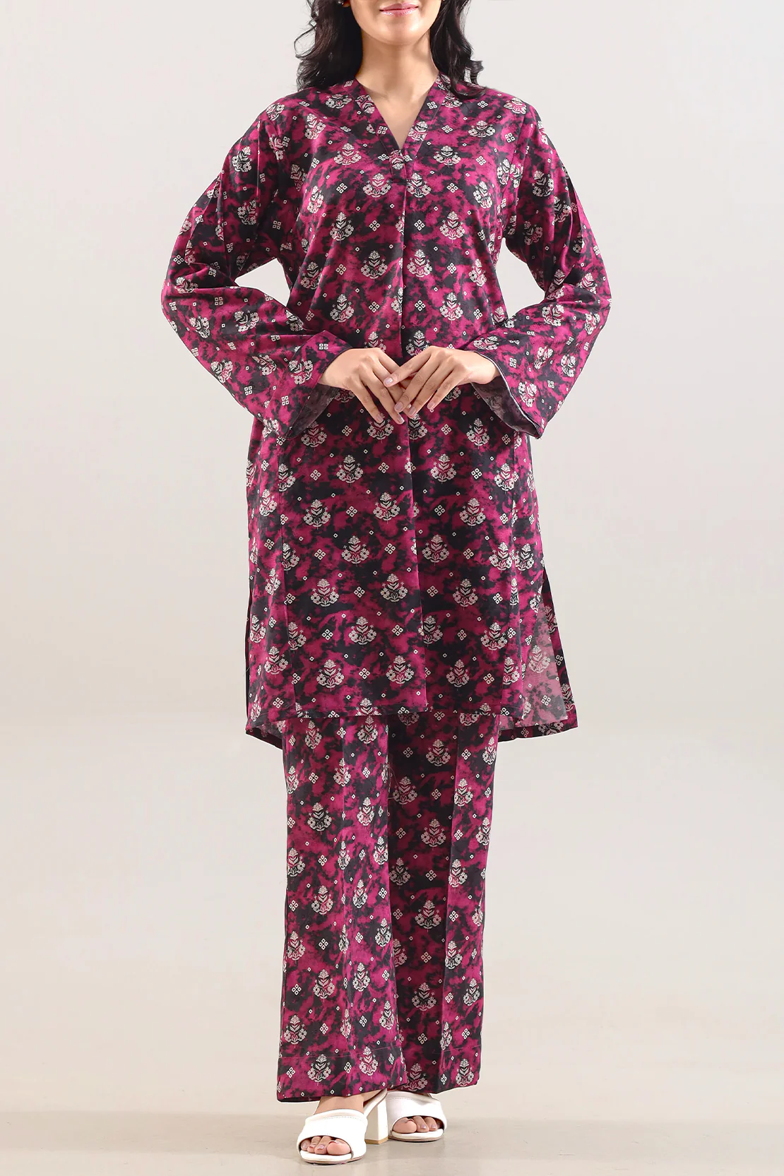 Printed Lawn Stitched 2 Piece (Shirt/Trouser) - Image 2