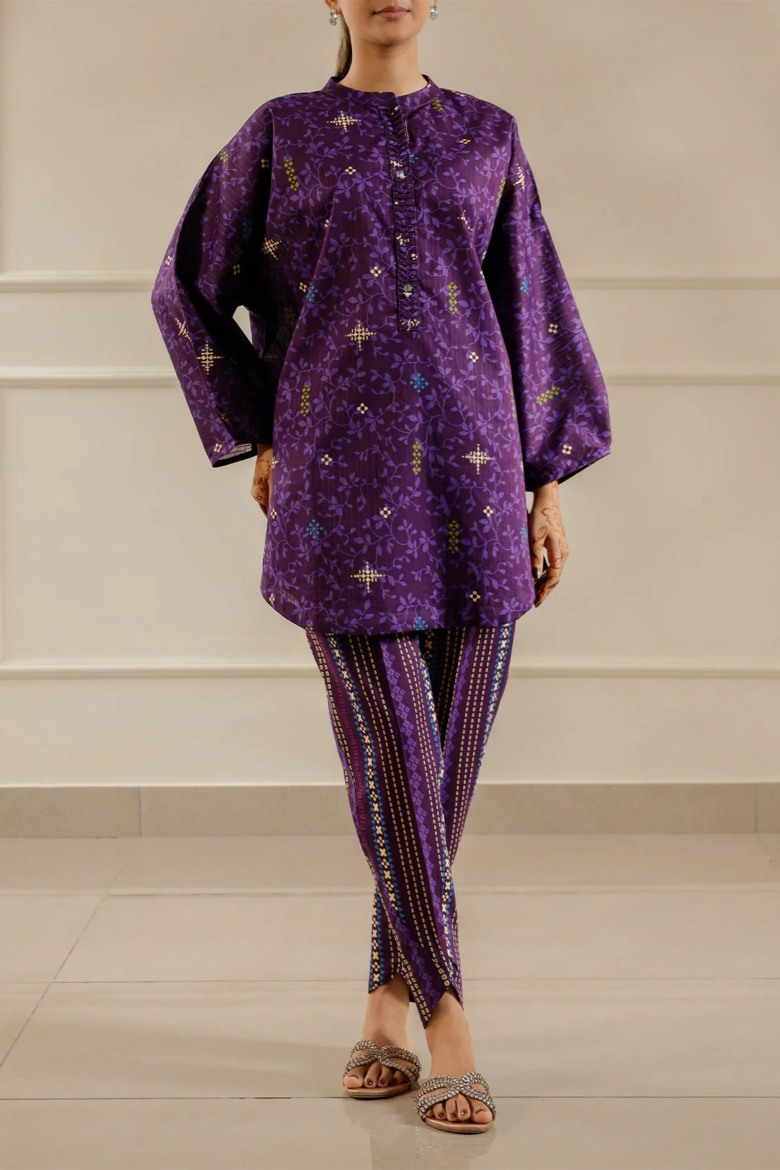 Printed Lawn Stitched 2 Piece (Shirt/Trouser) - Image 2