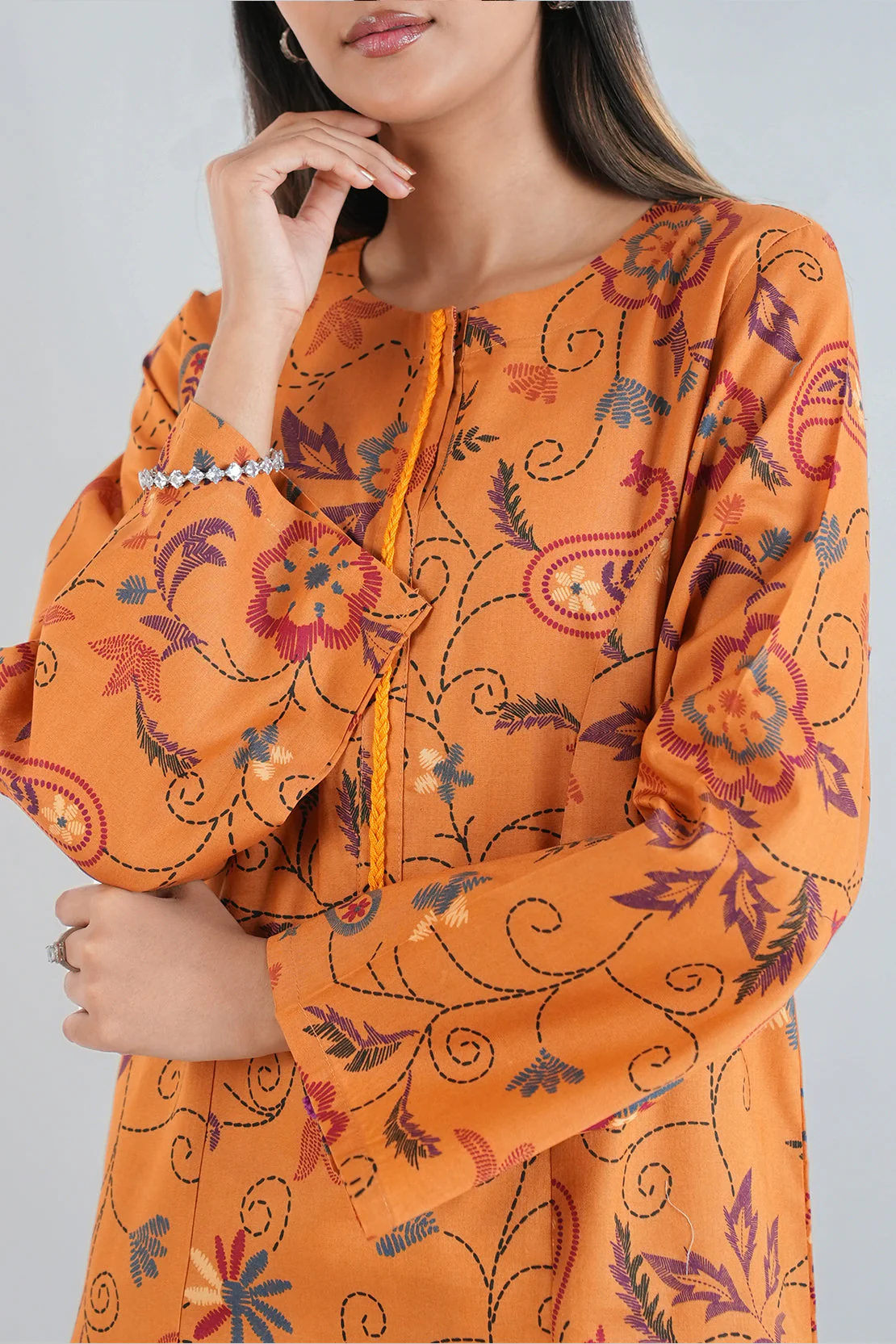 Printed Lawn Stitched 2 Piece (Shirt/Trouser) - Image 2