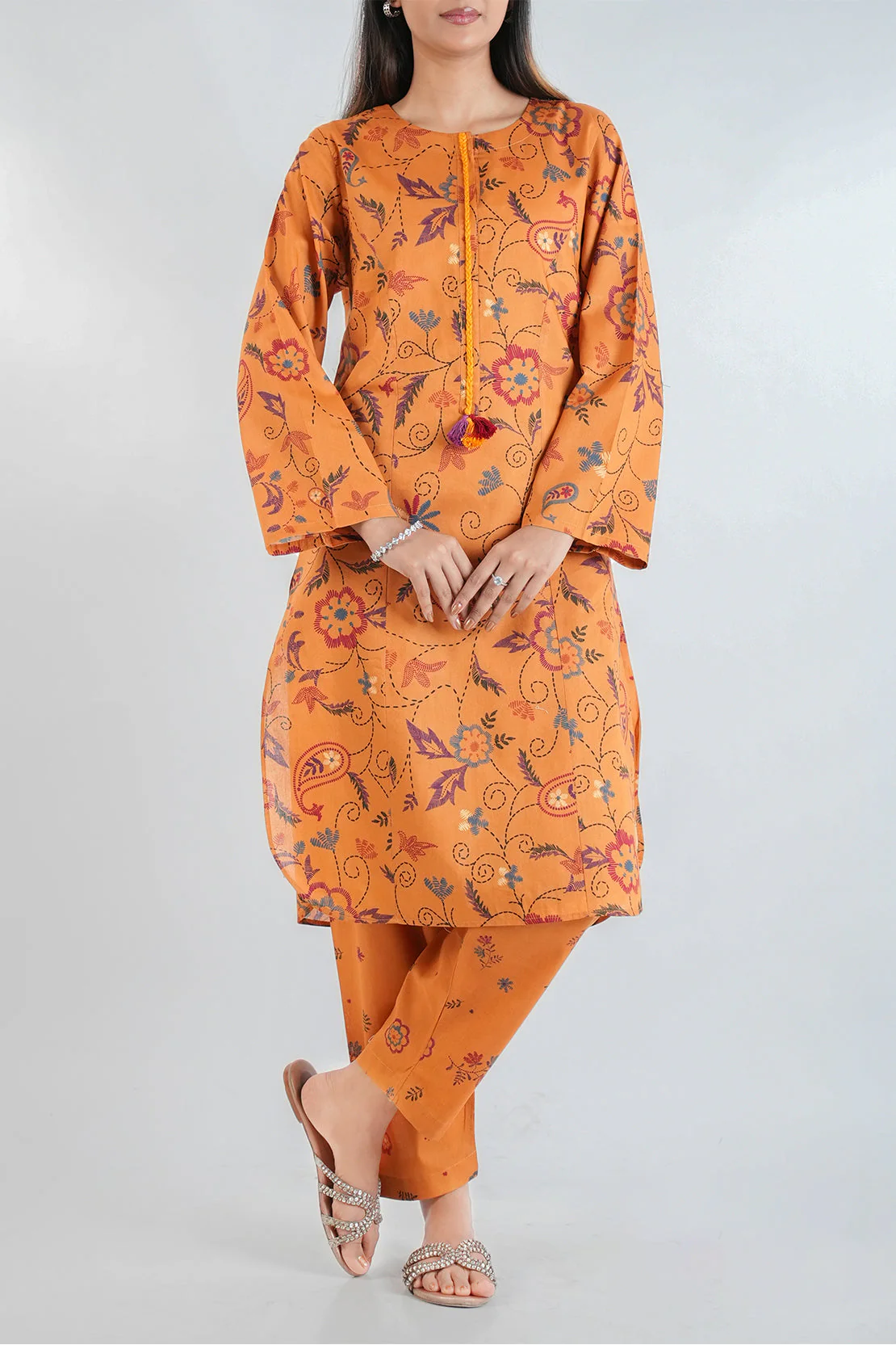 Printed Lawn Stitched 2 Piece (Shirt/Trouser) - Image 4