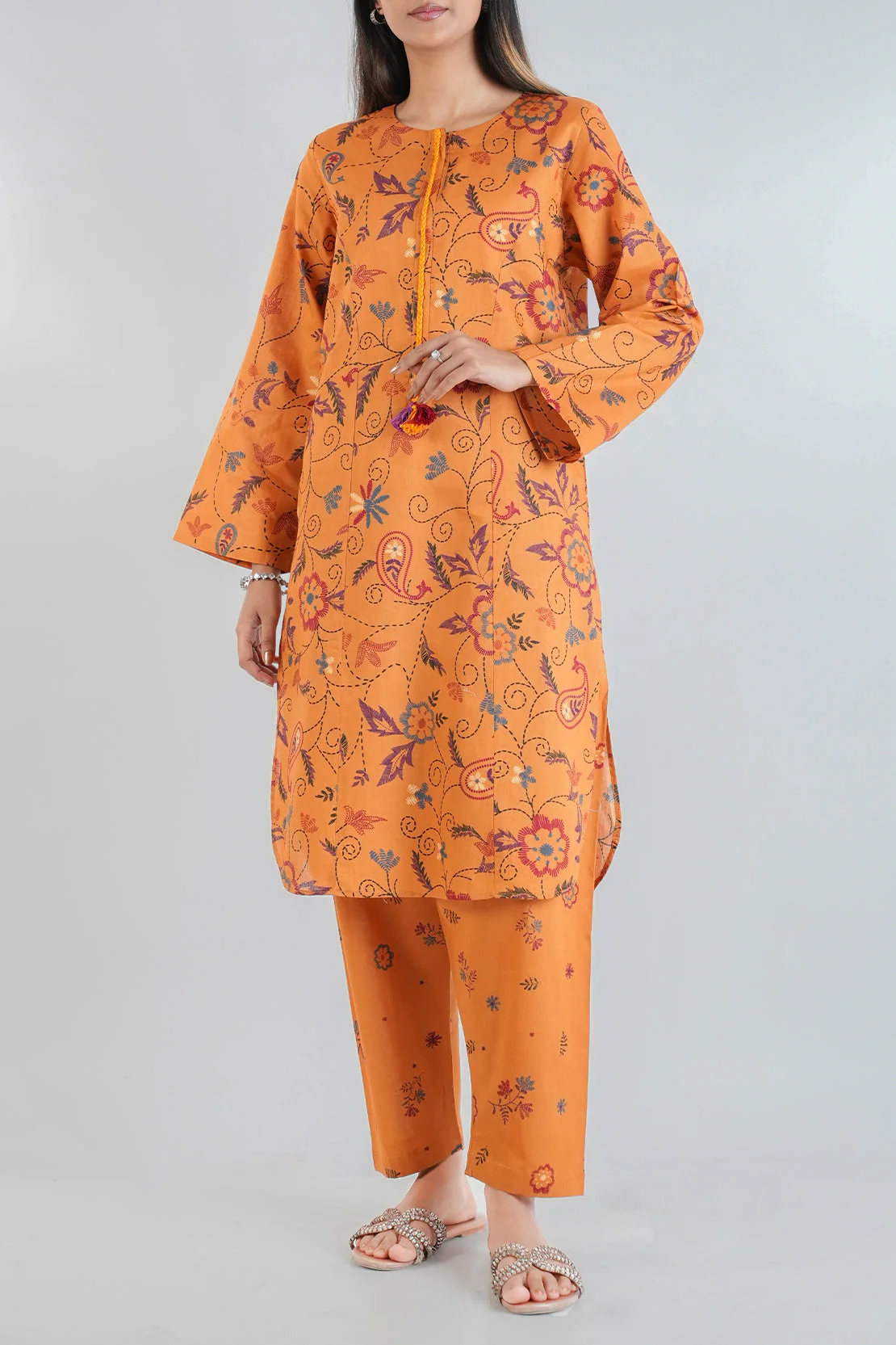 Printed Lawn Stitched 2 Piece (Shirt/Trouser) - Image 5