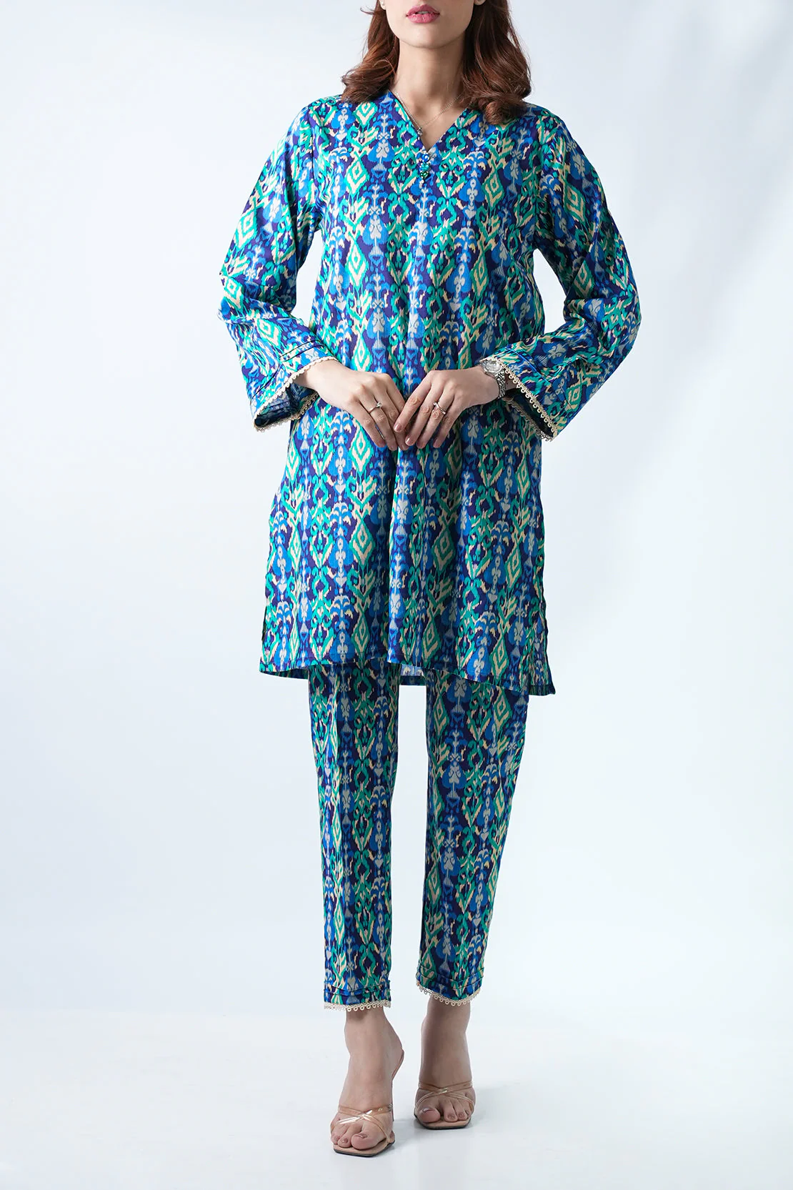 Printed Lawn Stitched 2 Piece (Shirt/Trouser) - Image 4