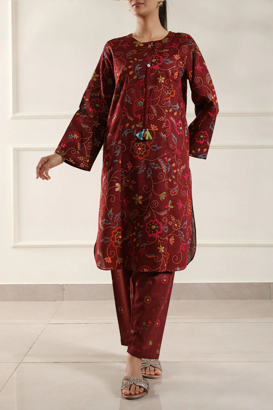 Printed Lawn Stitched 2 Piece (Shirt/Trouser) - Image 3